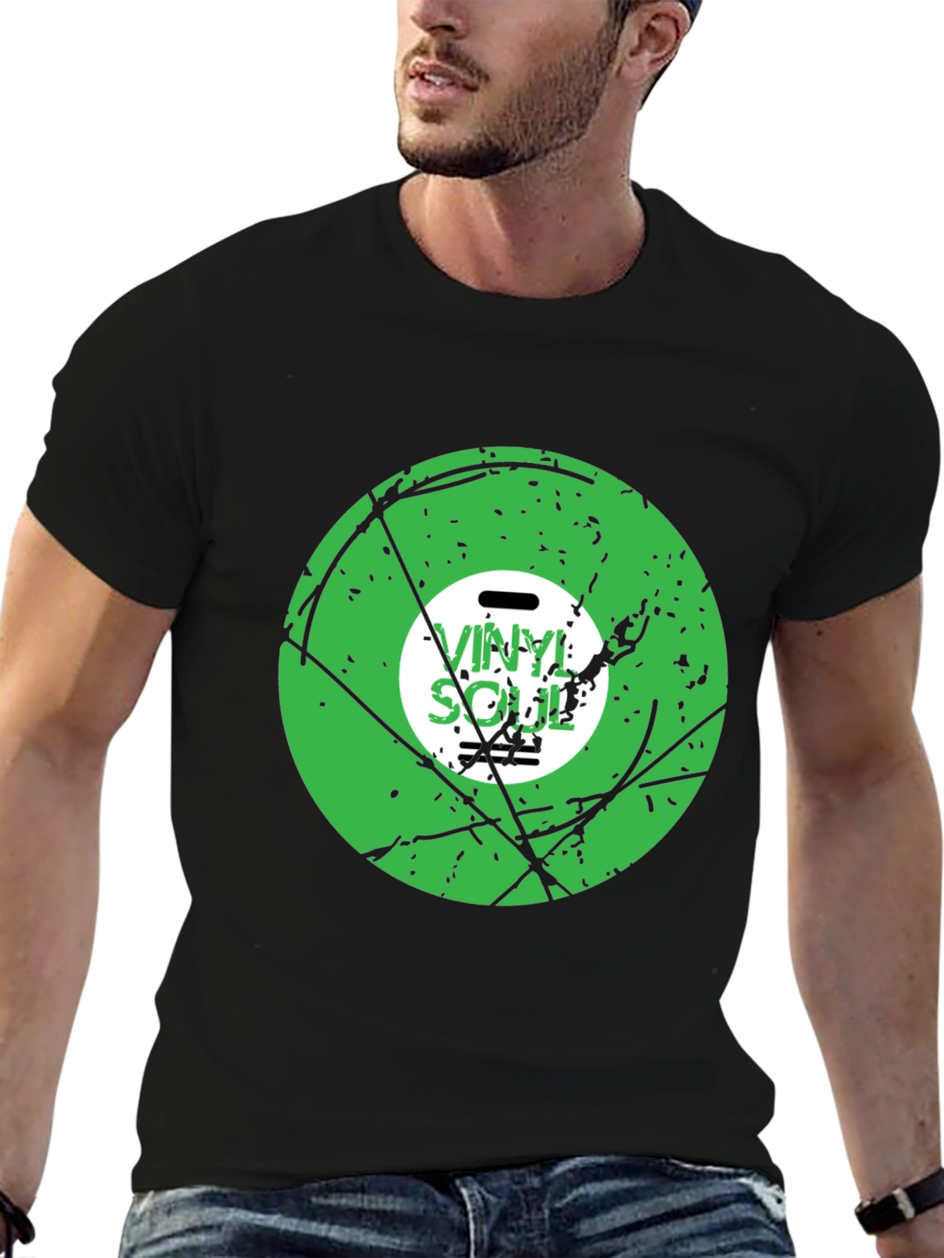 Vinyl Soul Black Graphic Tee