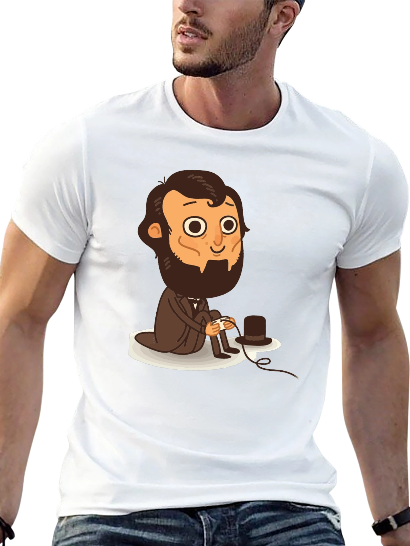Gamer Lincoln T-Shirt - Presidential Gaming Tee