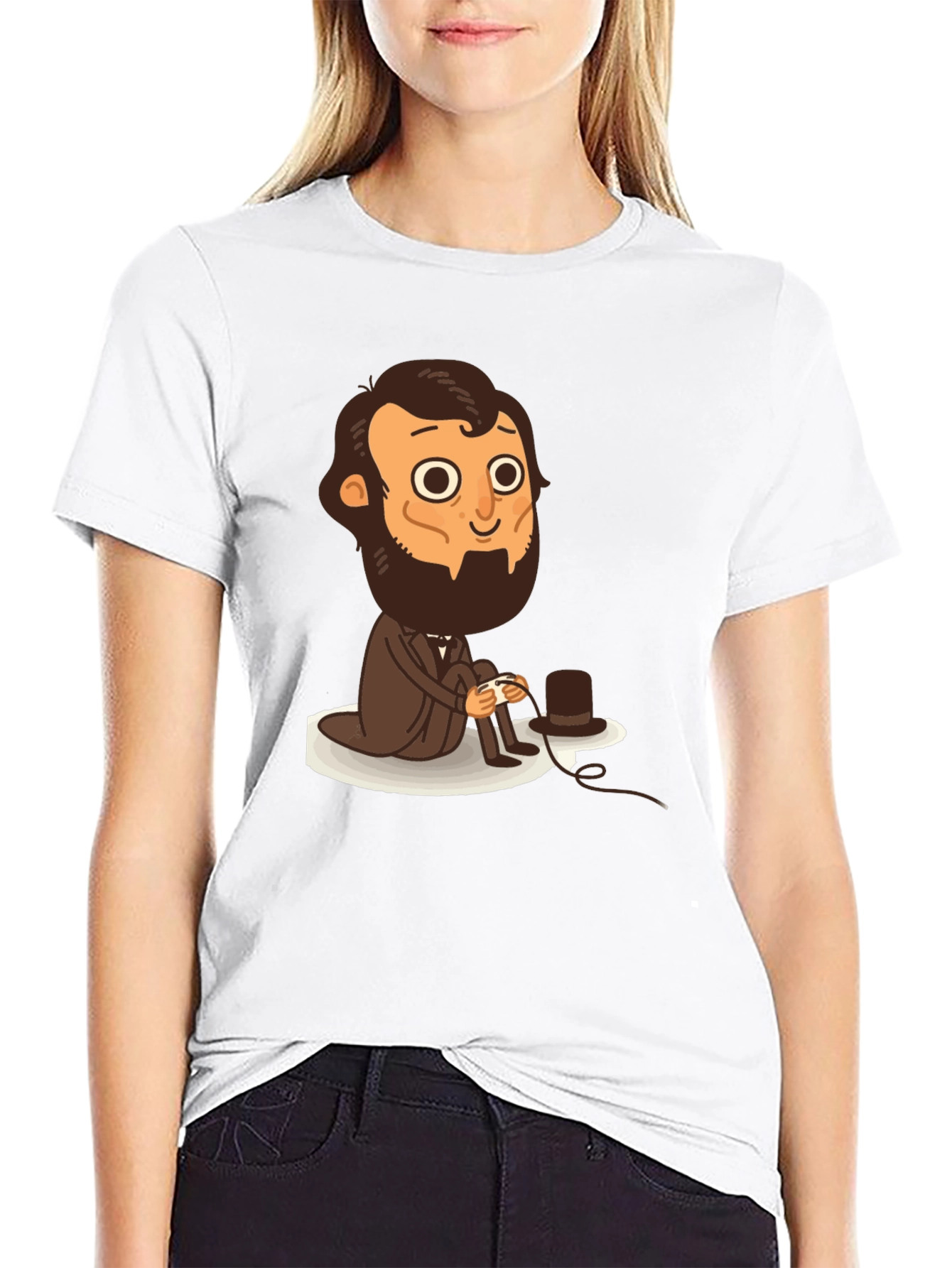 Gamer Lincoln T-Shirt - Presidential Gaming Tee