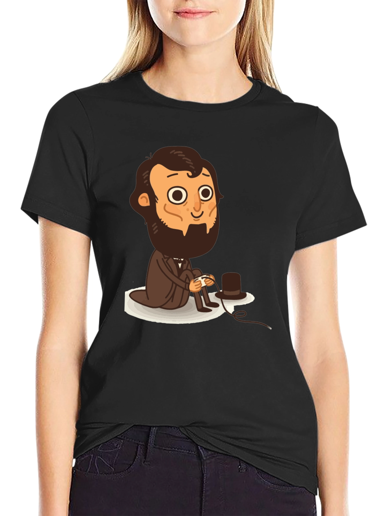 Gamer Lincoln T-Shirt - Presidential Gaming Tee