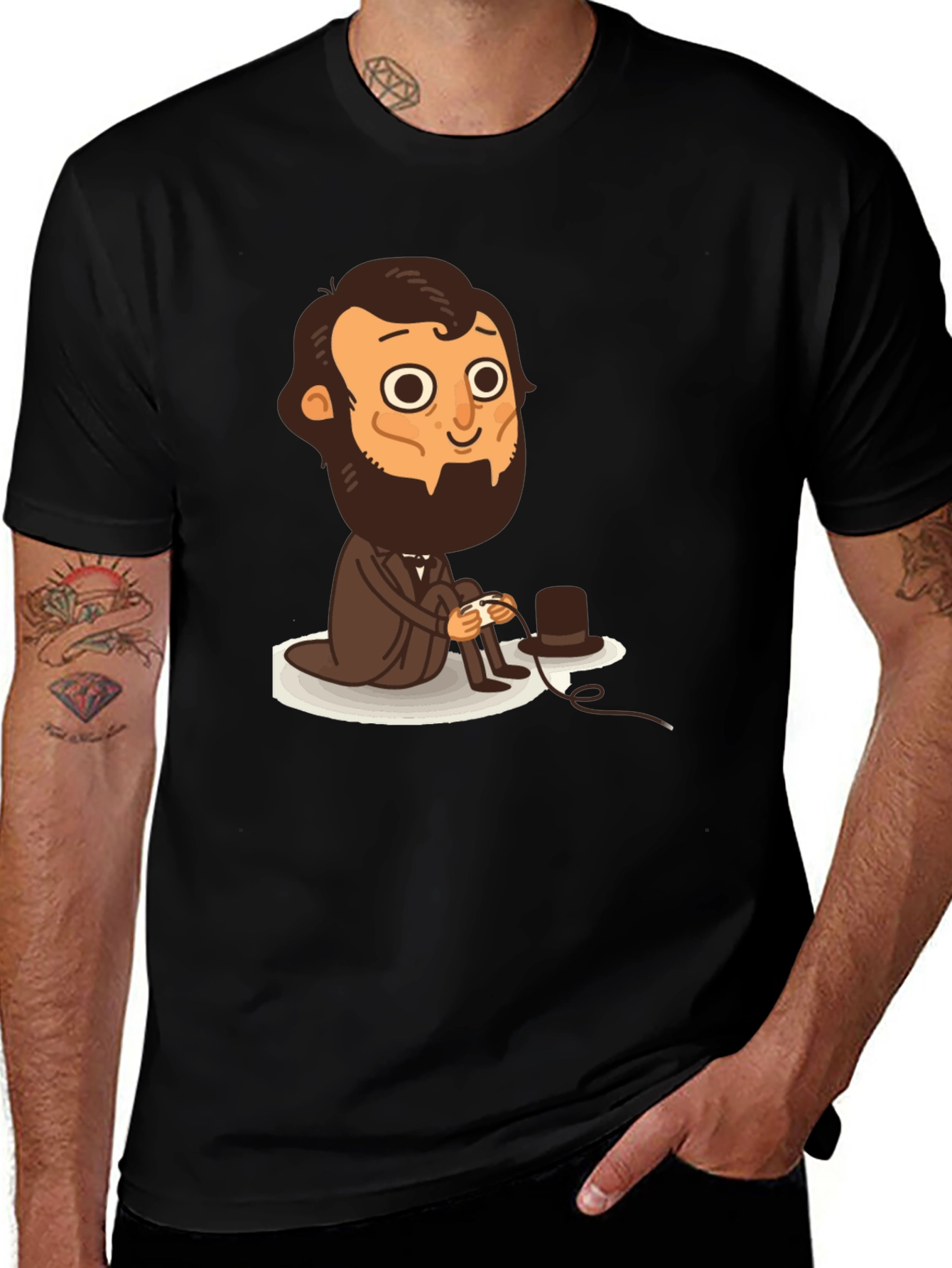 Gamer Lincoln T-Shirt - Presidential Gaming Tee