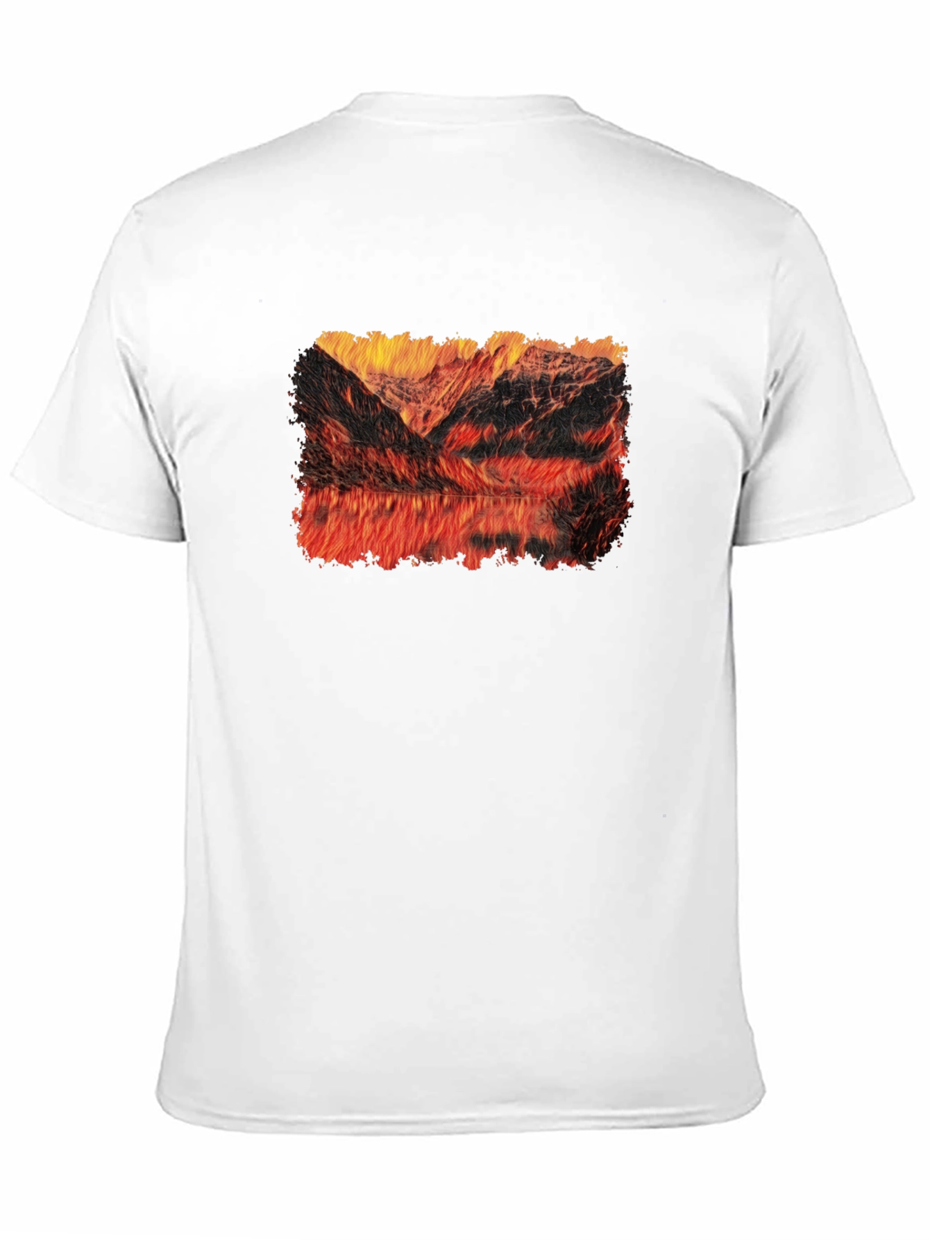 Mountain Lake T-Shirt - Fiery Reflection