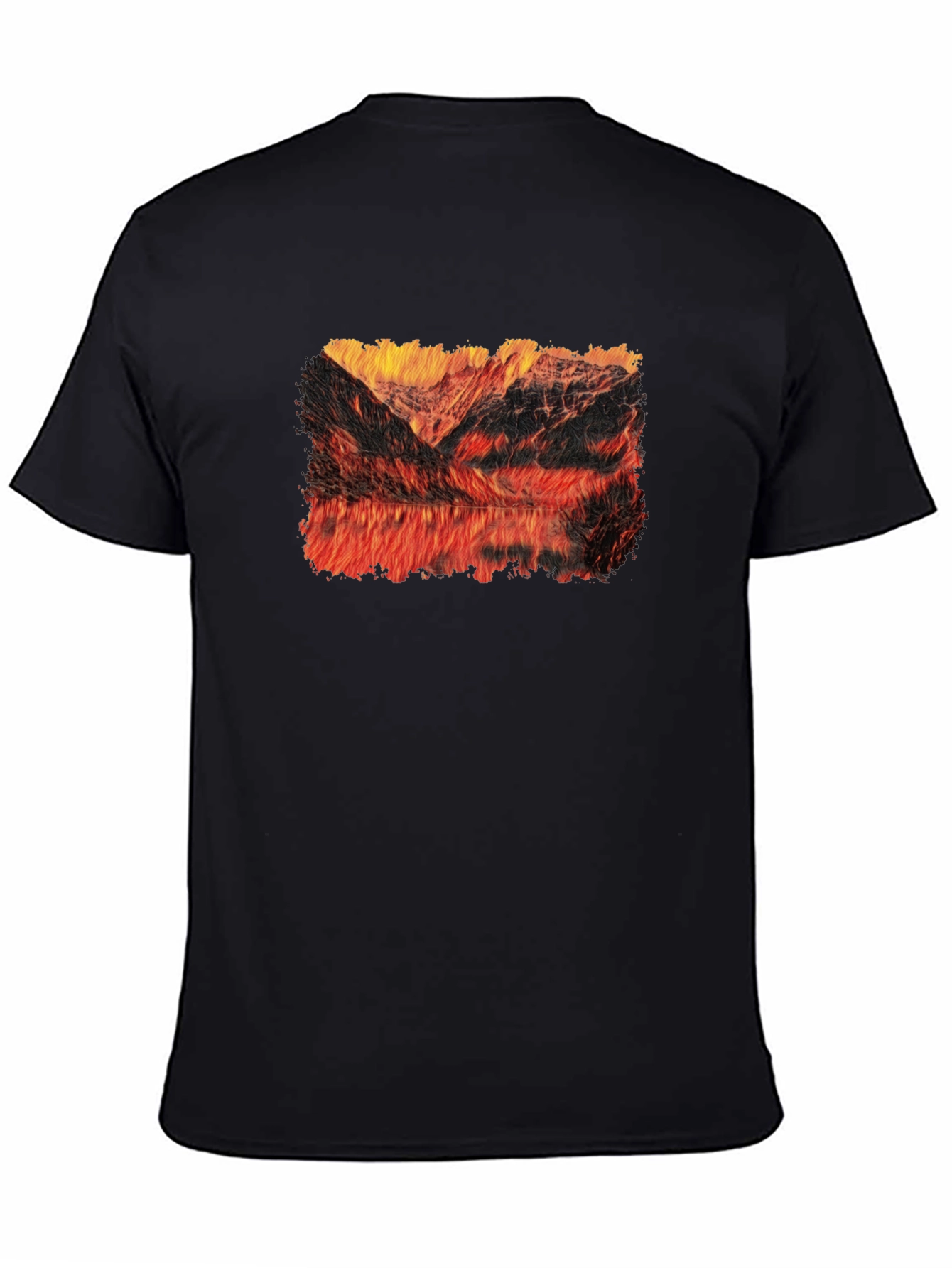 Mountain Lake T-Shirt - Fiery Reflection