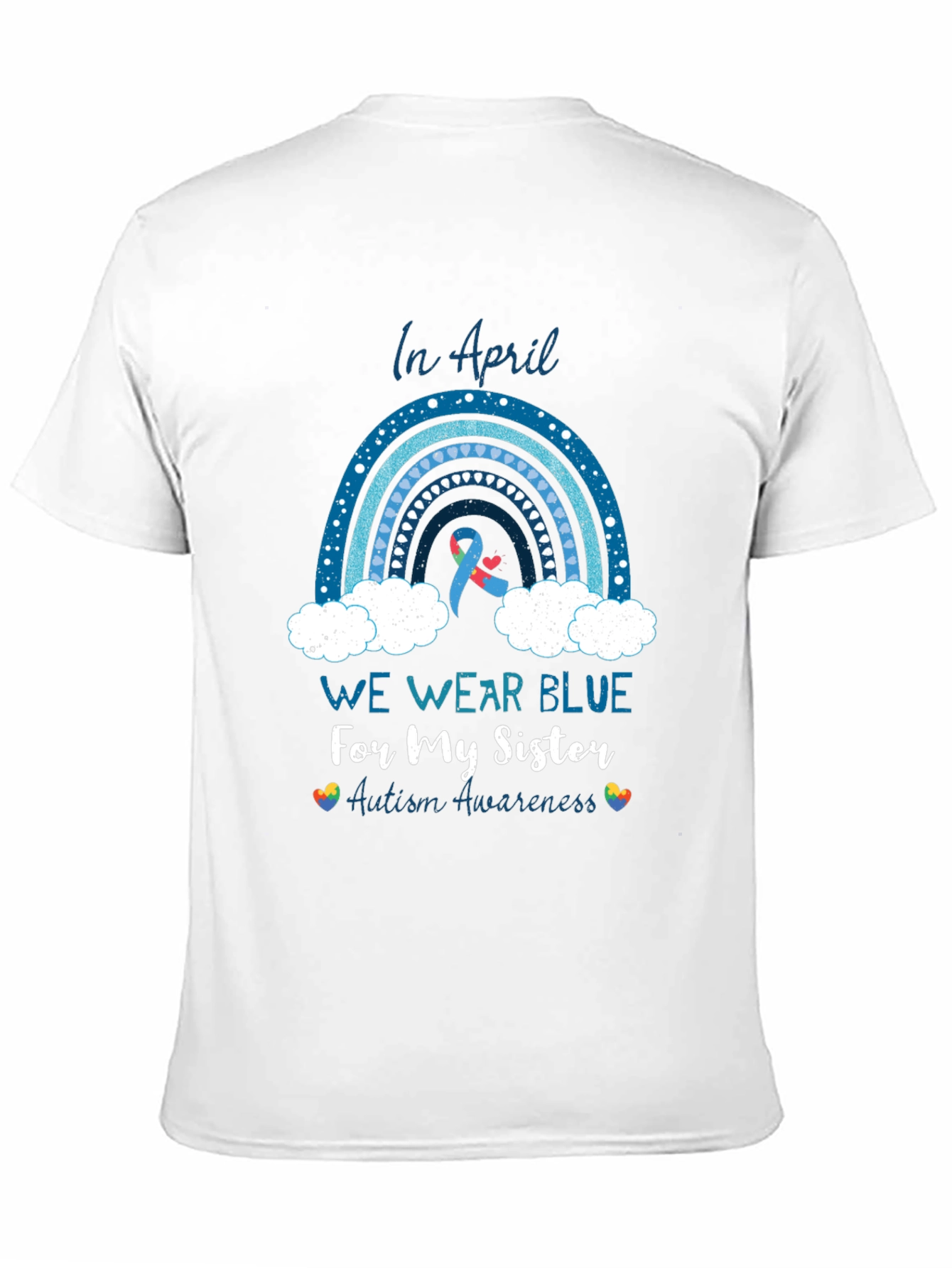 Autism Awareness Sister T-Shirt - We Wear Blue