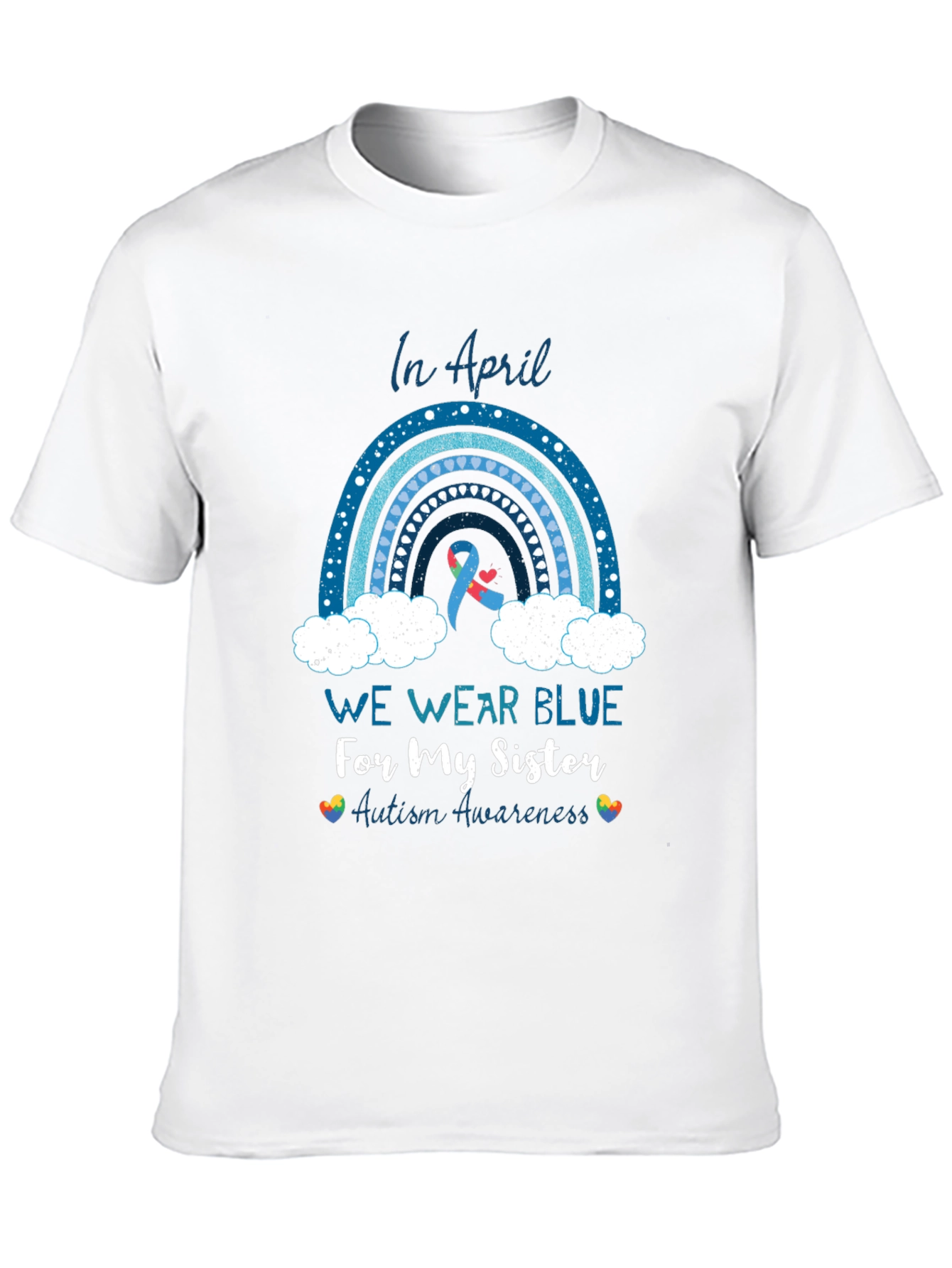Autism Awareness Sister T-Shirt - We Wear Blue