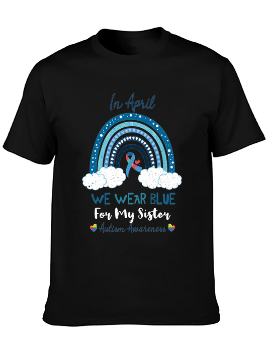 Autism Awareness Sister T-Shirt - We Wear Blue