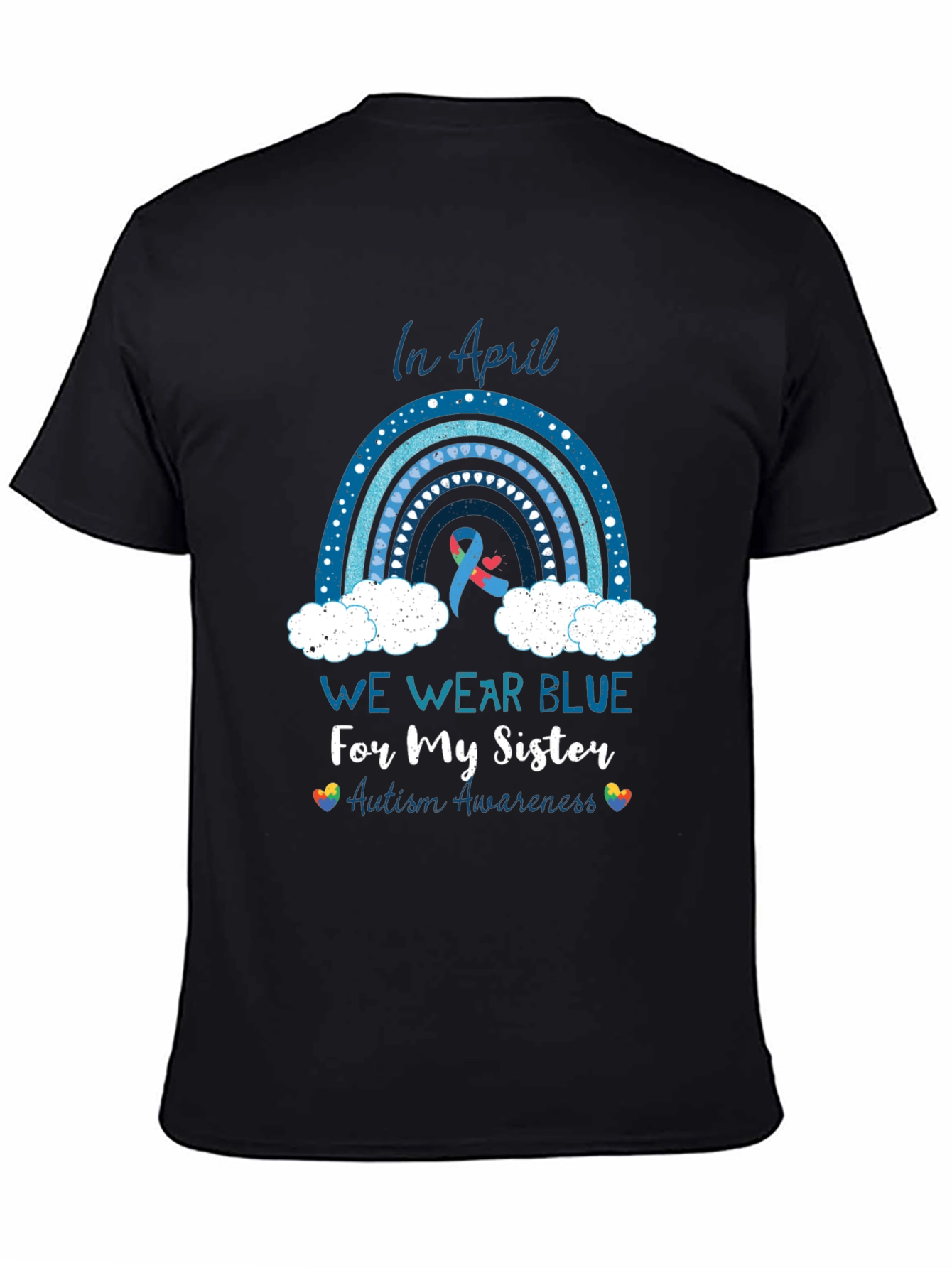 Autism Awareness Sister T-Shirt - We Wear Blue