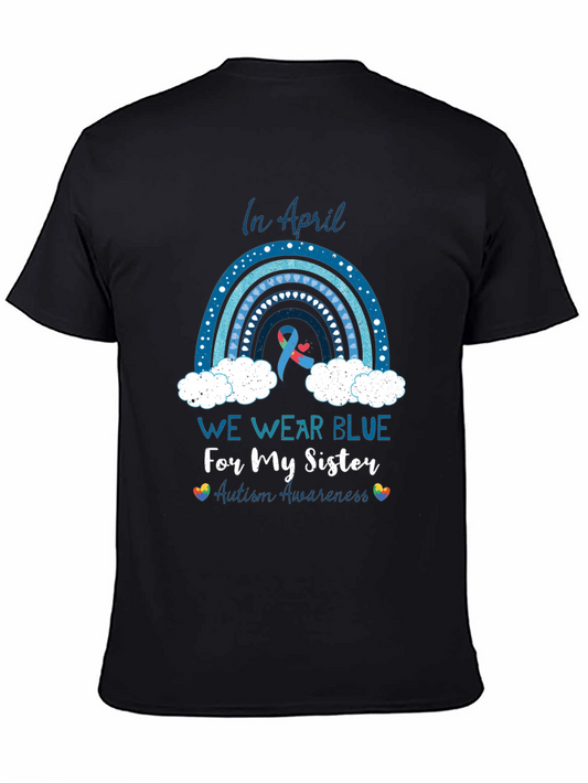 Autism Awareness Sister T-Shirt - We Wear Blue