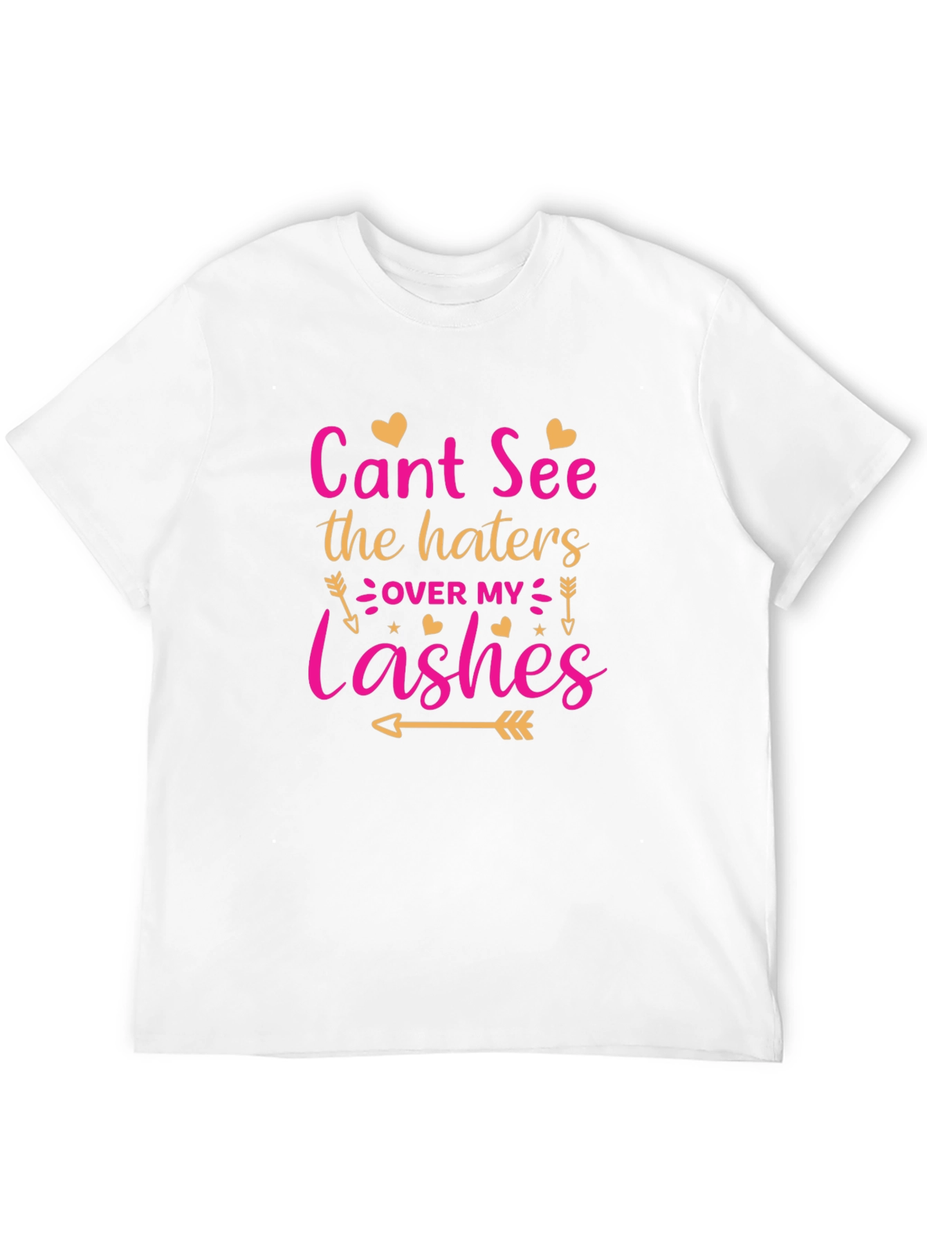 Cant See The Haters Over My Lashes Black T-Shirt