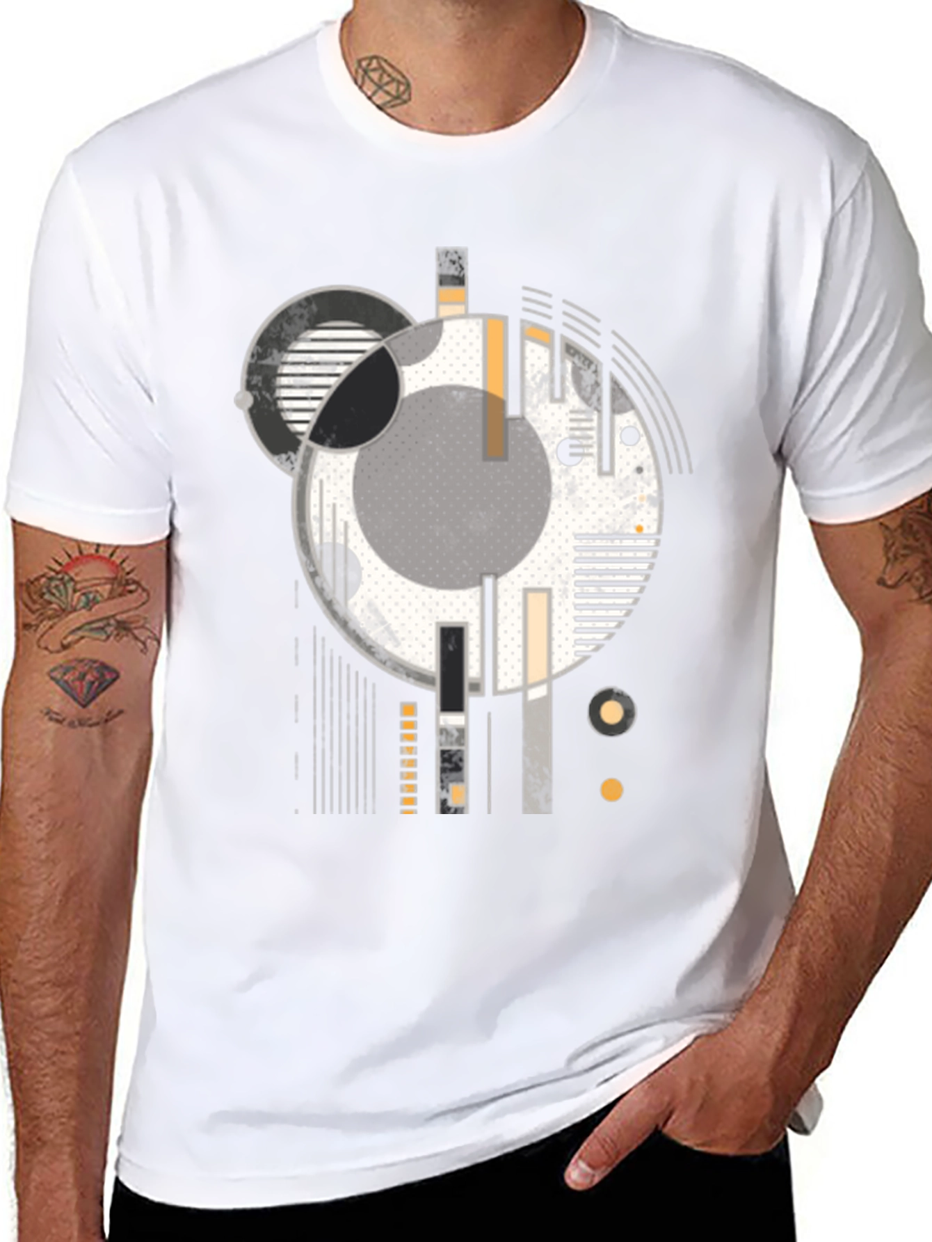 Abstract Geometric Art Tee - Modern Graphic T-Shirt