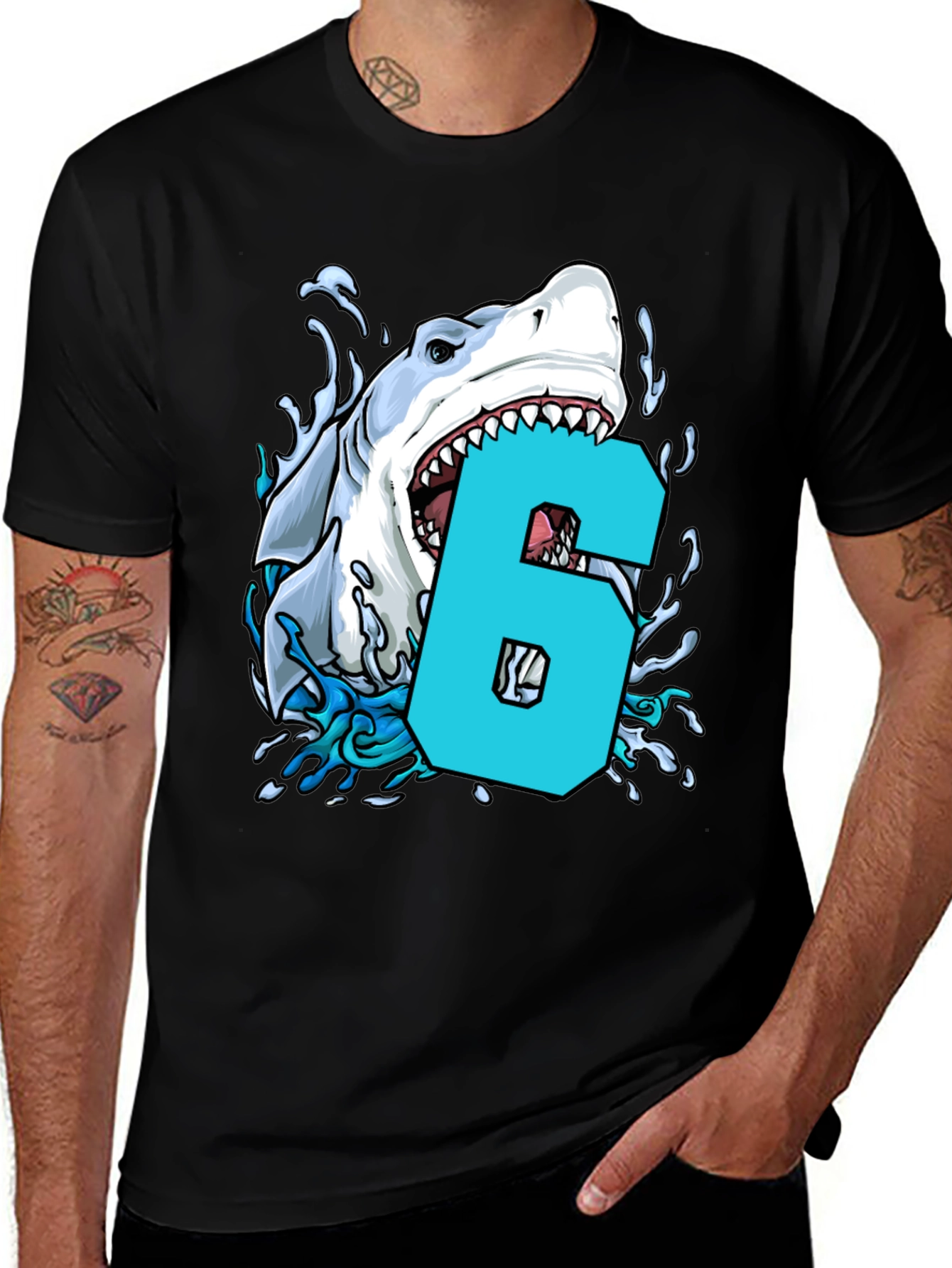 Shark Bite Number 6 T-Shirt