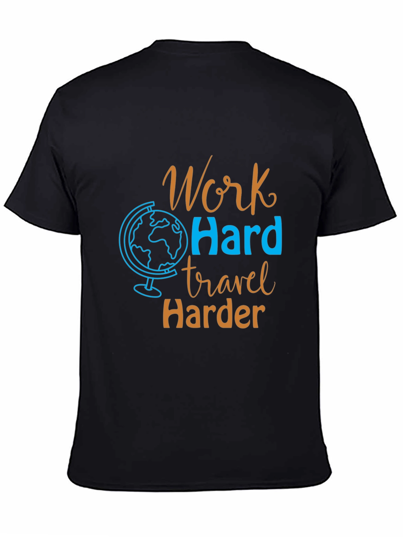 Work Hard Travel Harder Graphic Tee - Black