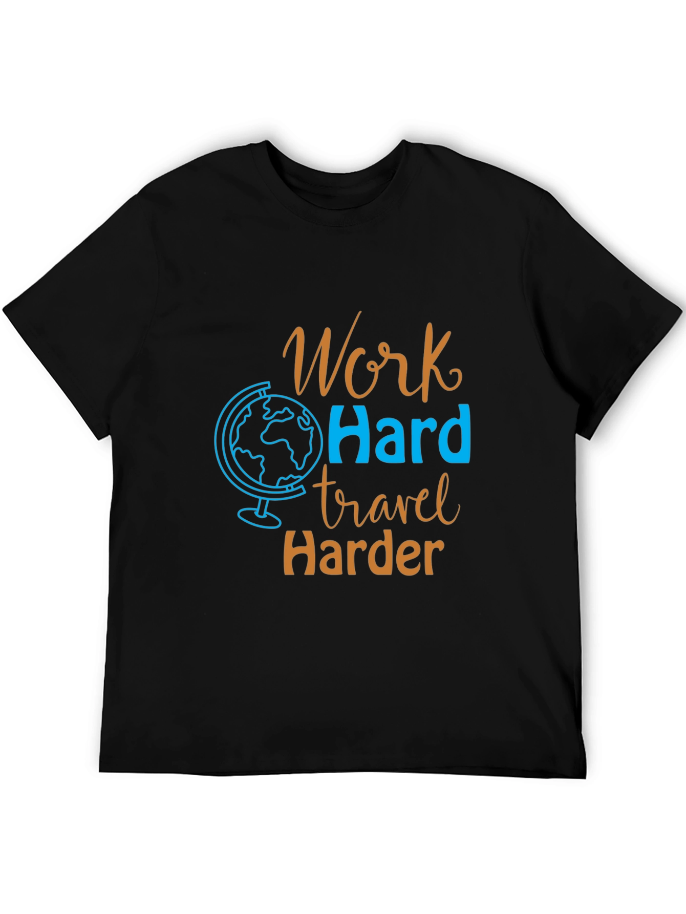Work Hard Travel Harder Graphic Tee - Black