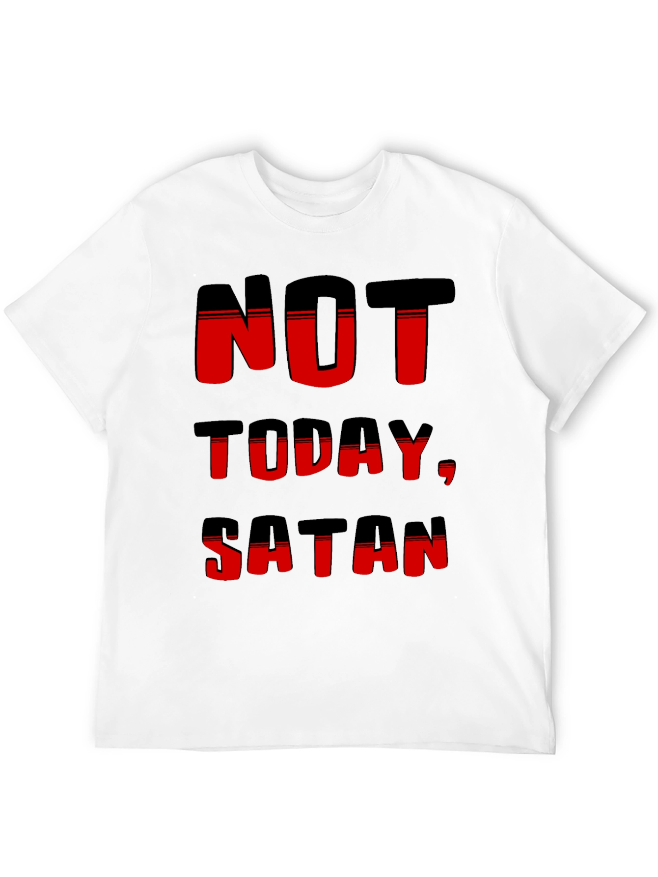 Not Today Satan Graphic Tee - Black