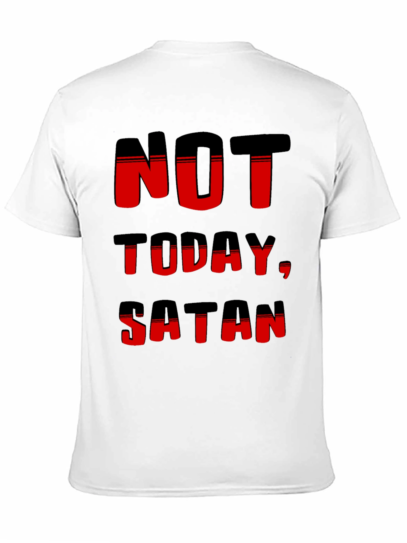 Not Today Satan Graphic Tee - Black