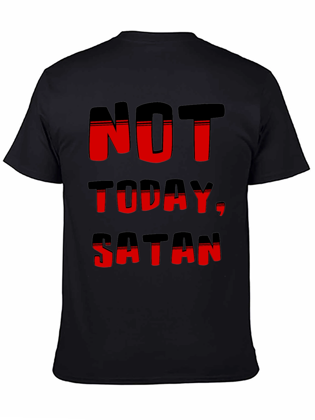 Not Today Satan Graphic Tee - Black