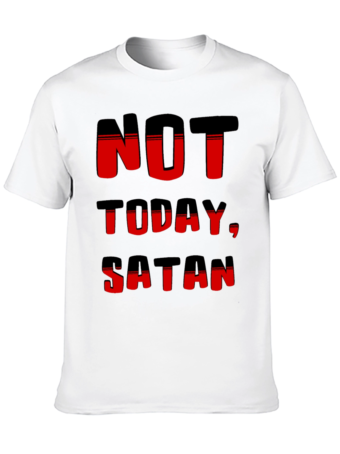 Not Today Satan Graphic Tee - Black