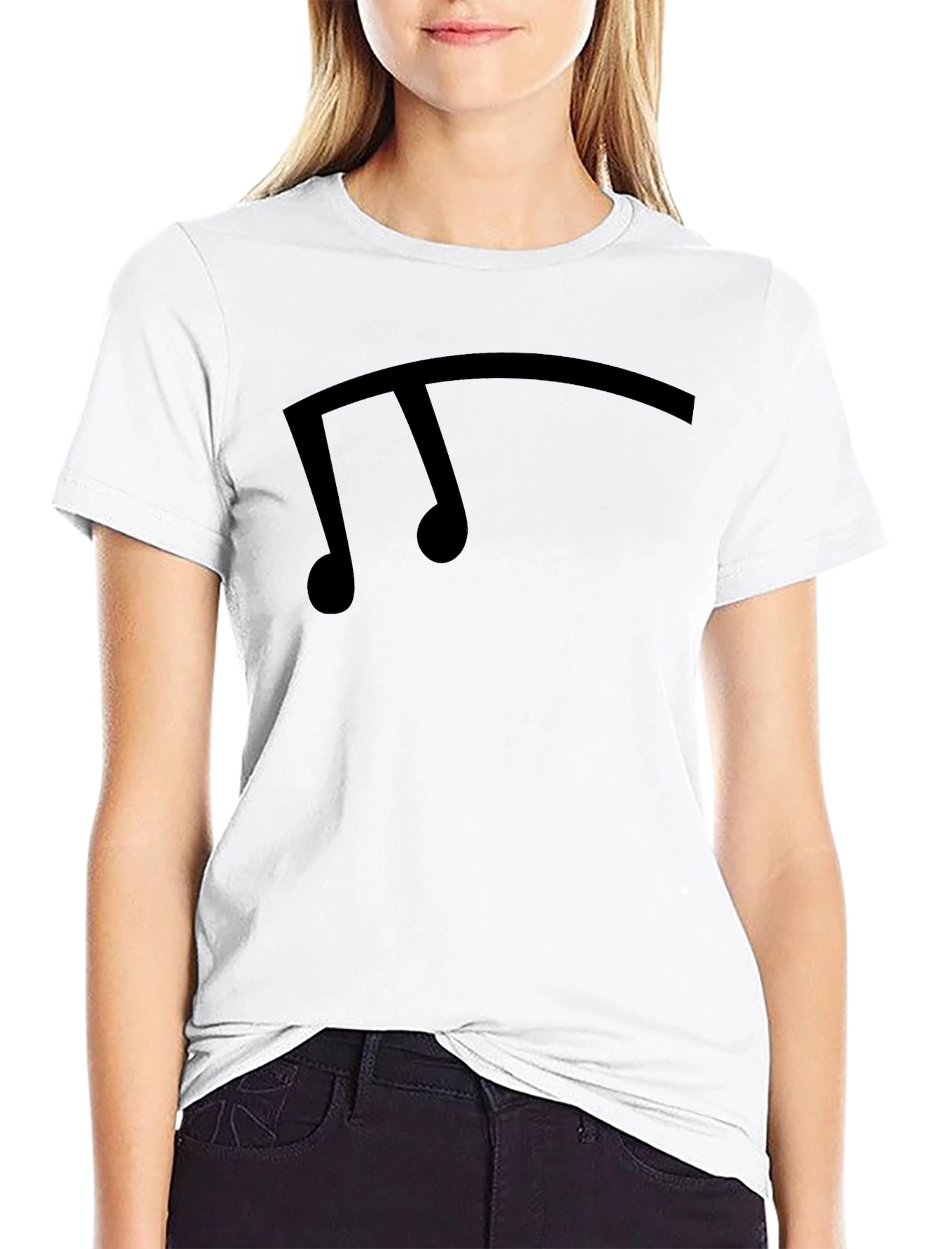 Black Musical Note Graphic Tee