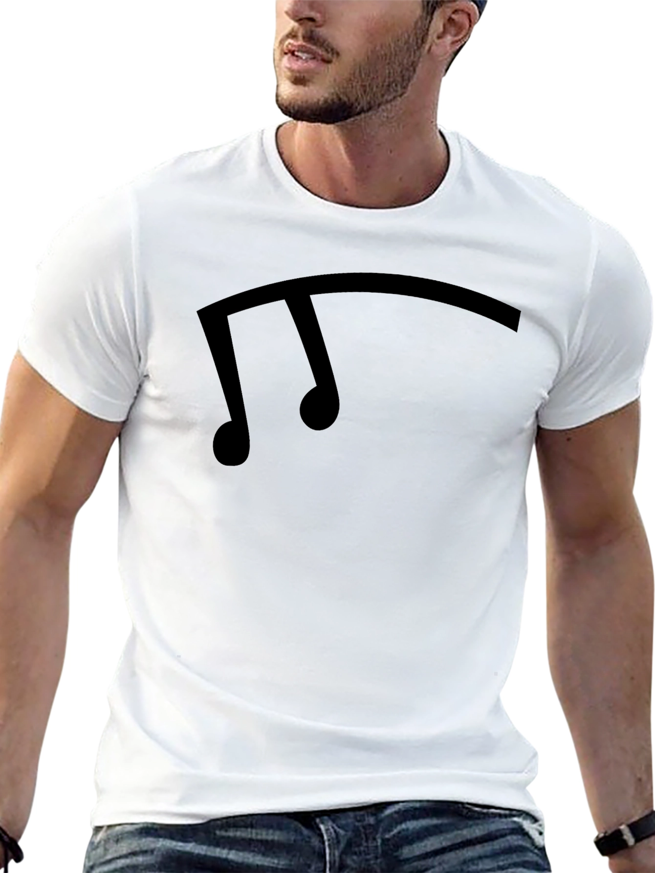 Black Musical Note Graphic Tee