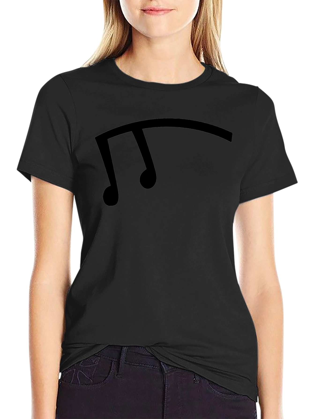 Black Musical Note Graphic Tee