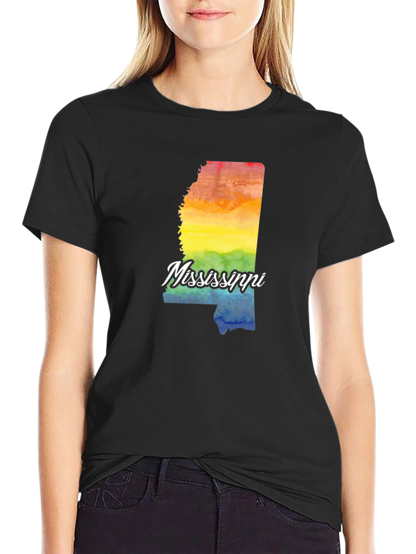 Mississippi State Rainbow T-Shirt
