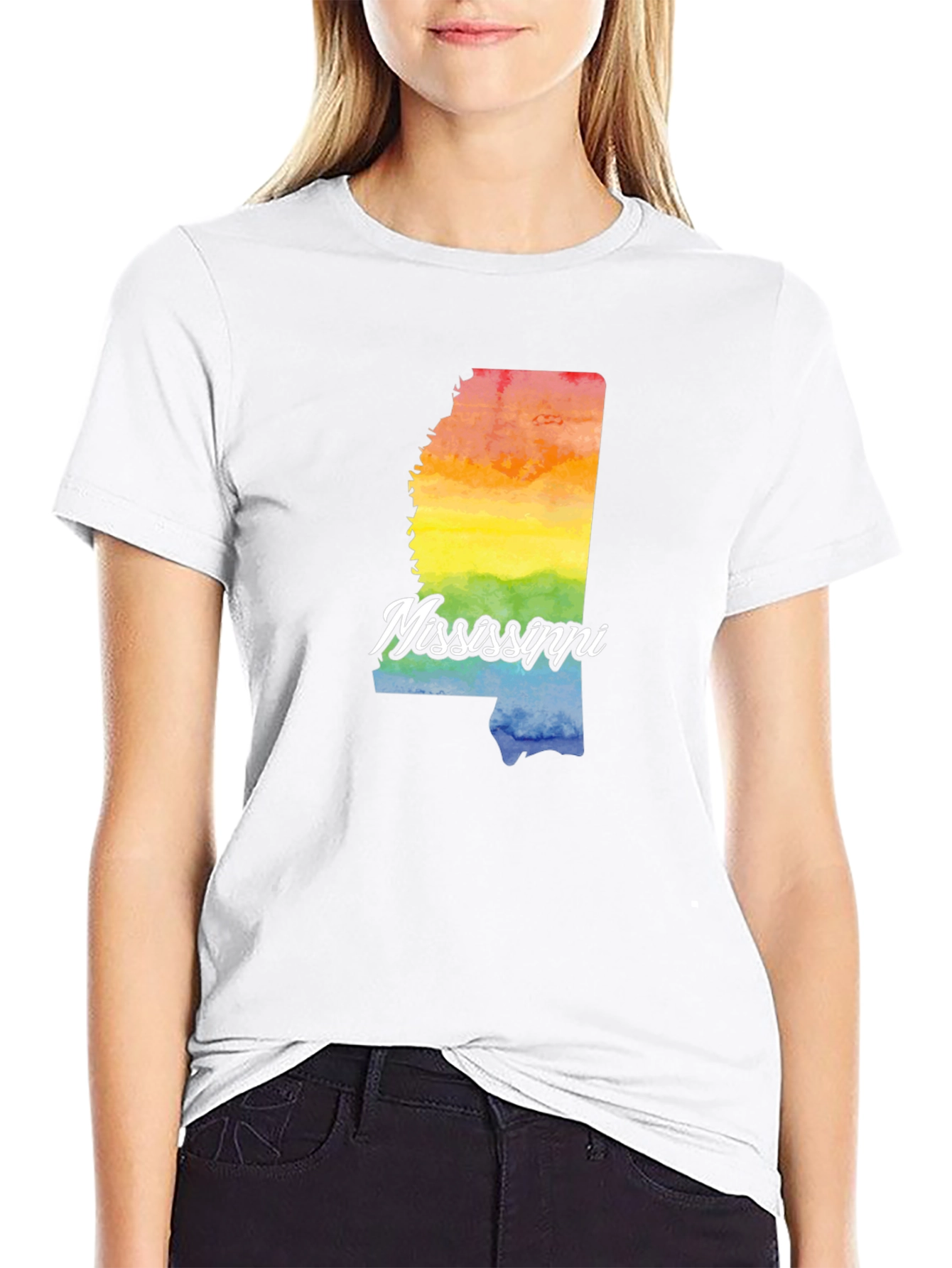 Mississippi State Rainbow T-Shirt