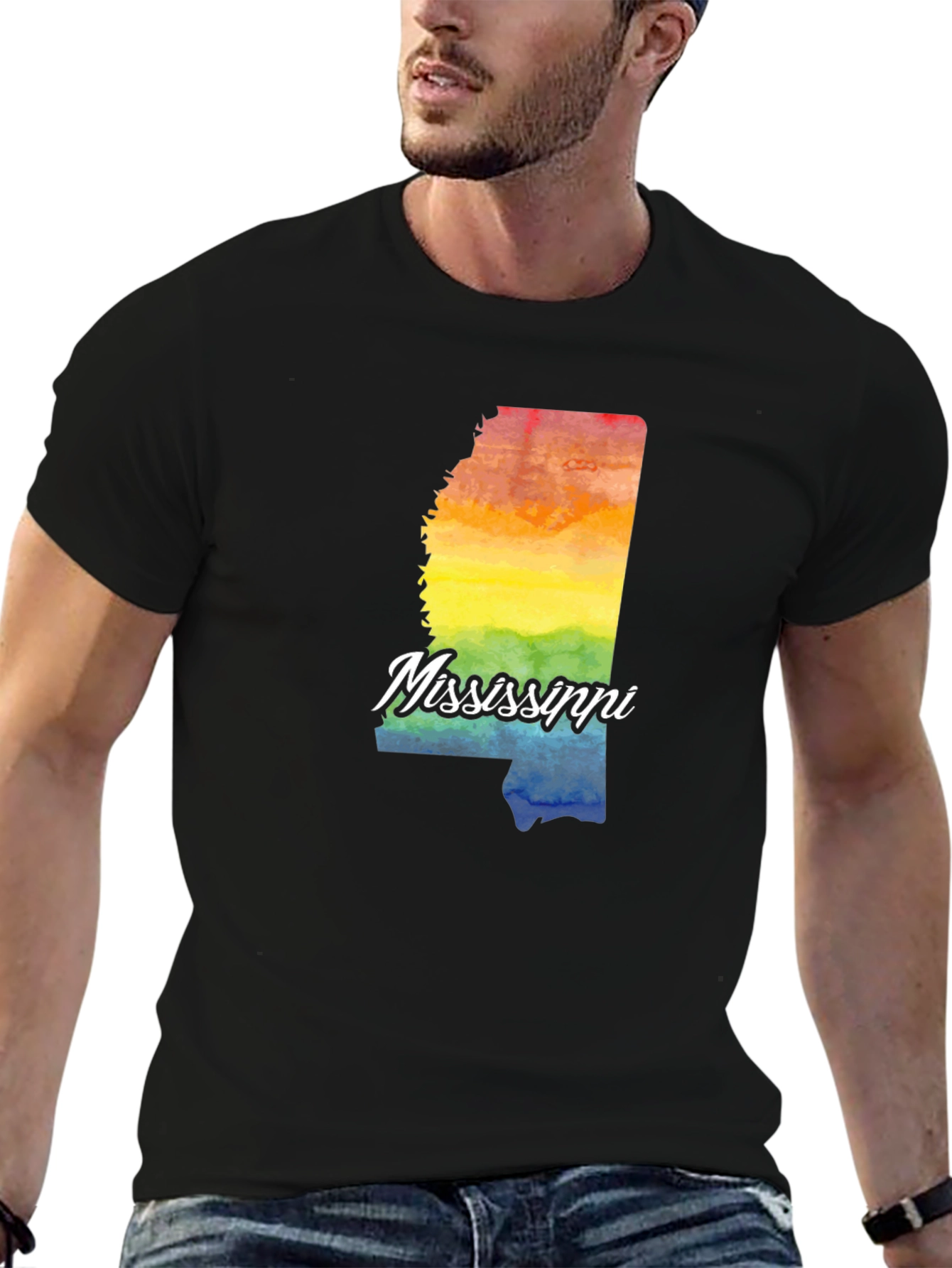Mississippi State Rainbow T-Shirt