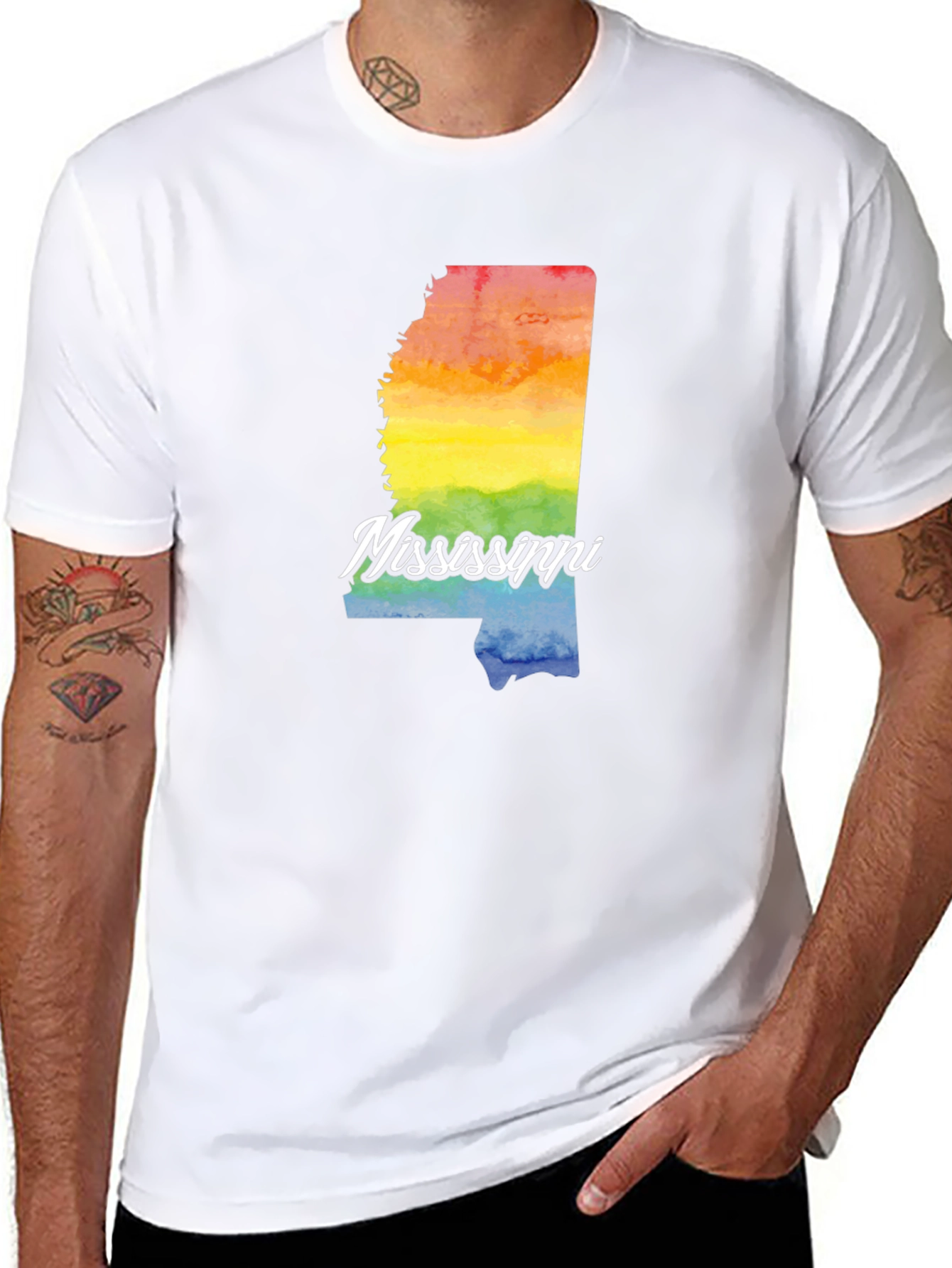 Mississippi State Rainbow T-Shirt