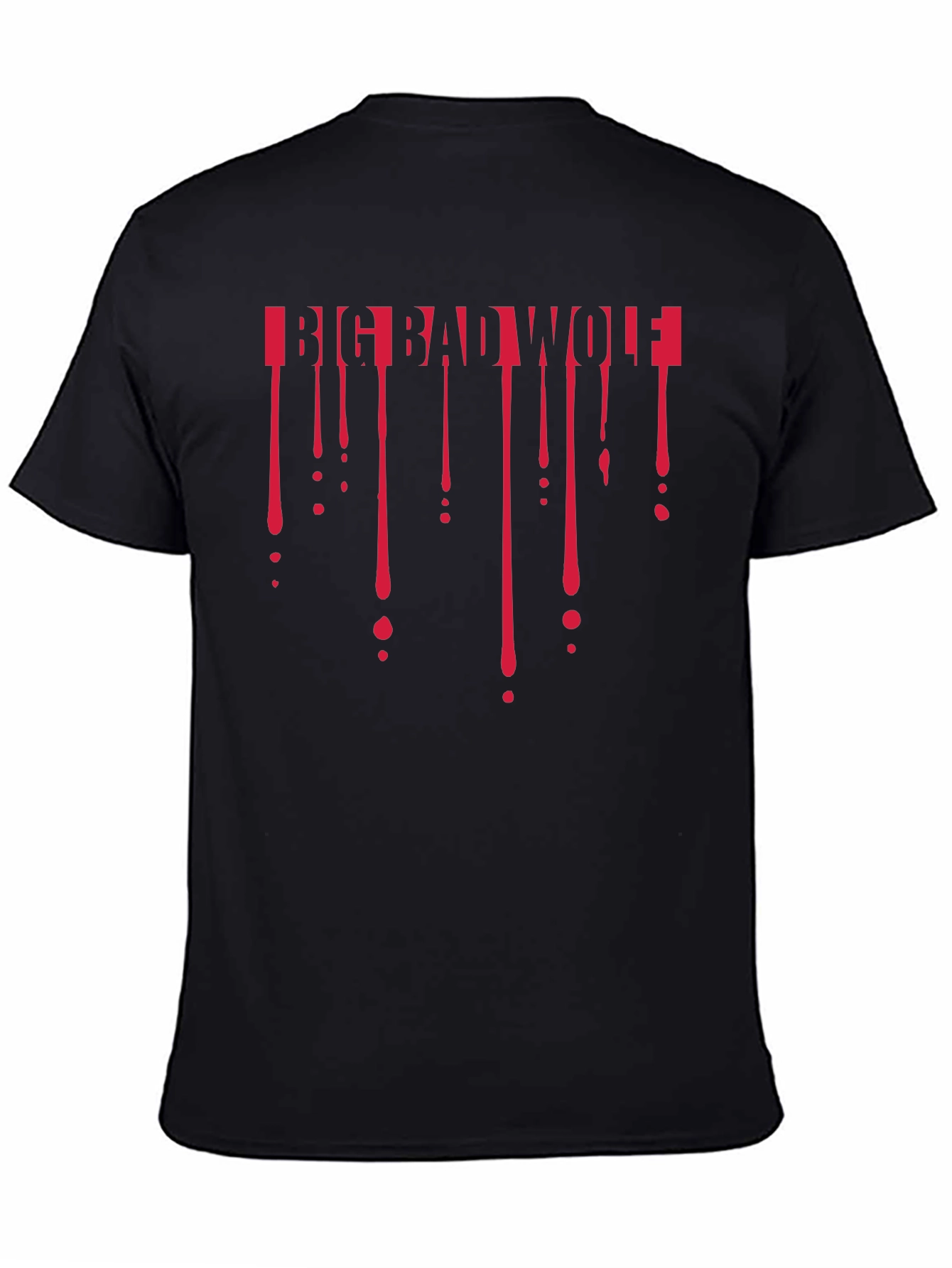 Big Bad Wolf Dripping T-Shirt - Black