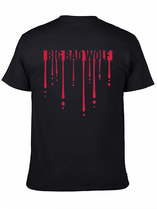 Big Bad Wolf Dripping T-Shirt - Black
