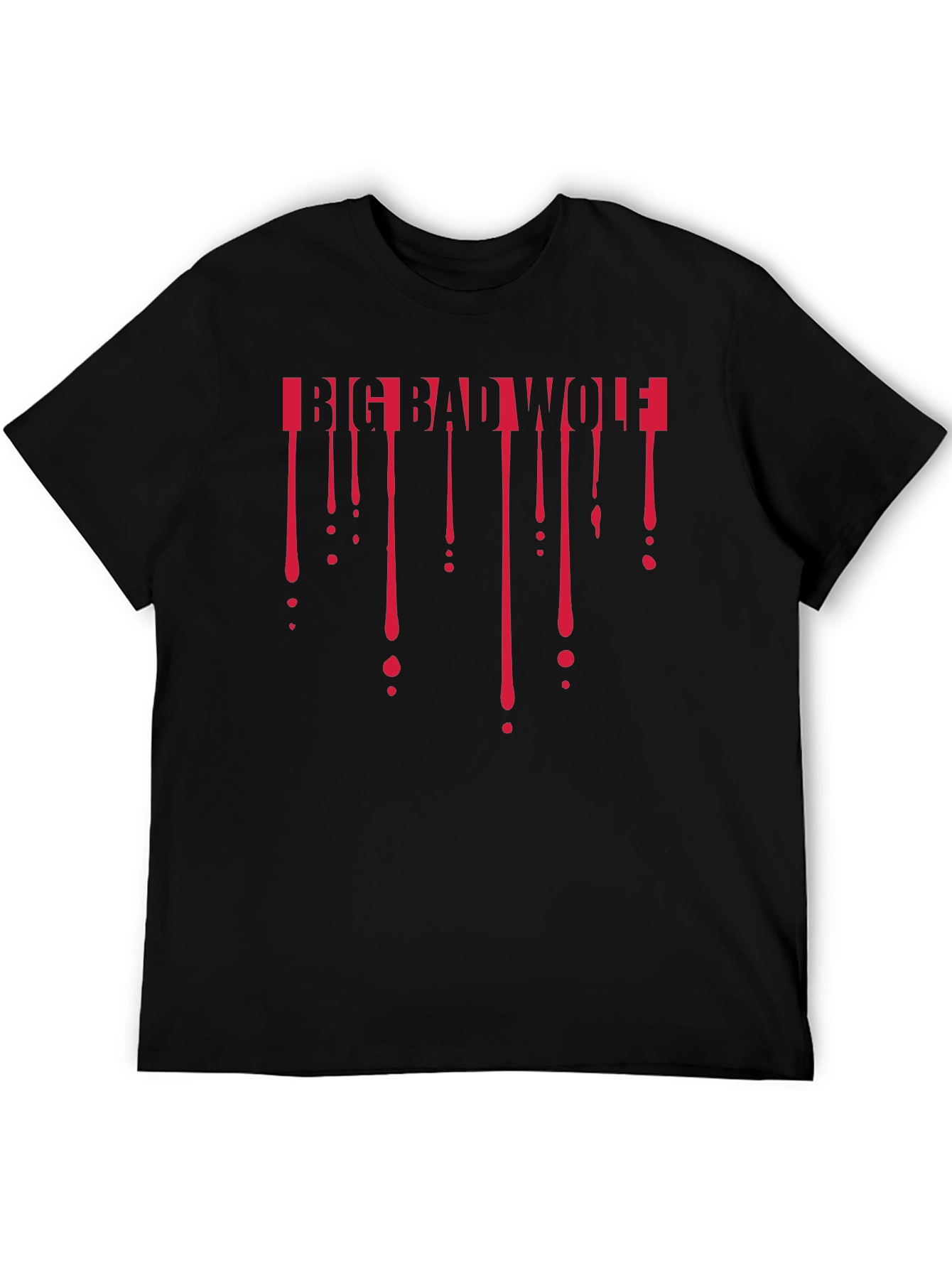 Big Bad Wolf Dripping T-Shirt - Black