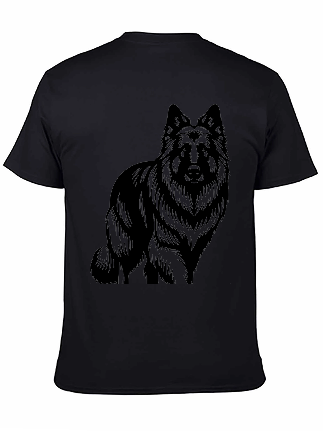 Black Dog Graphic Tee - Stylish Canine Design