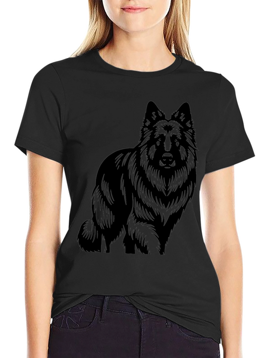 Black Dog Graphic Tee - Stylish Canine Design