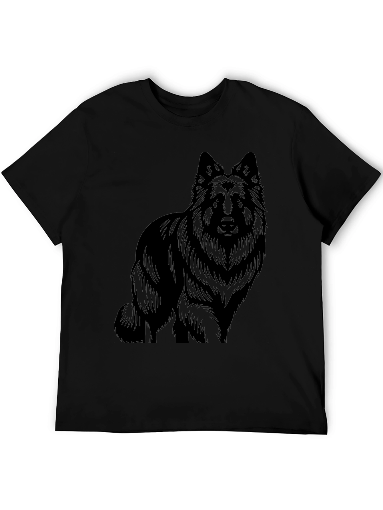 Black Dog Graphic Tee - Stylish Canine Design