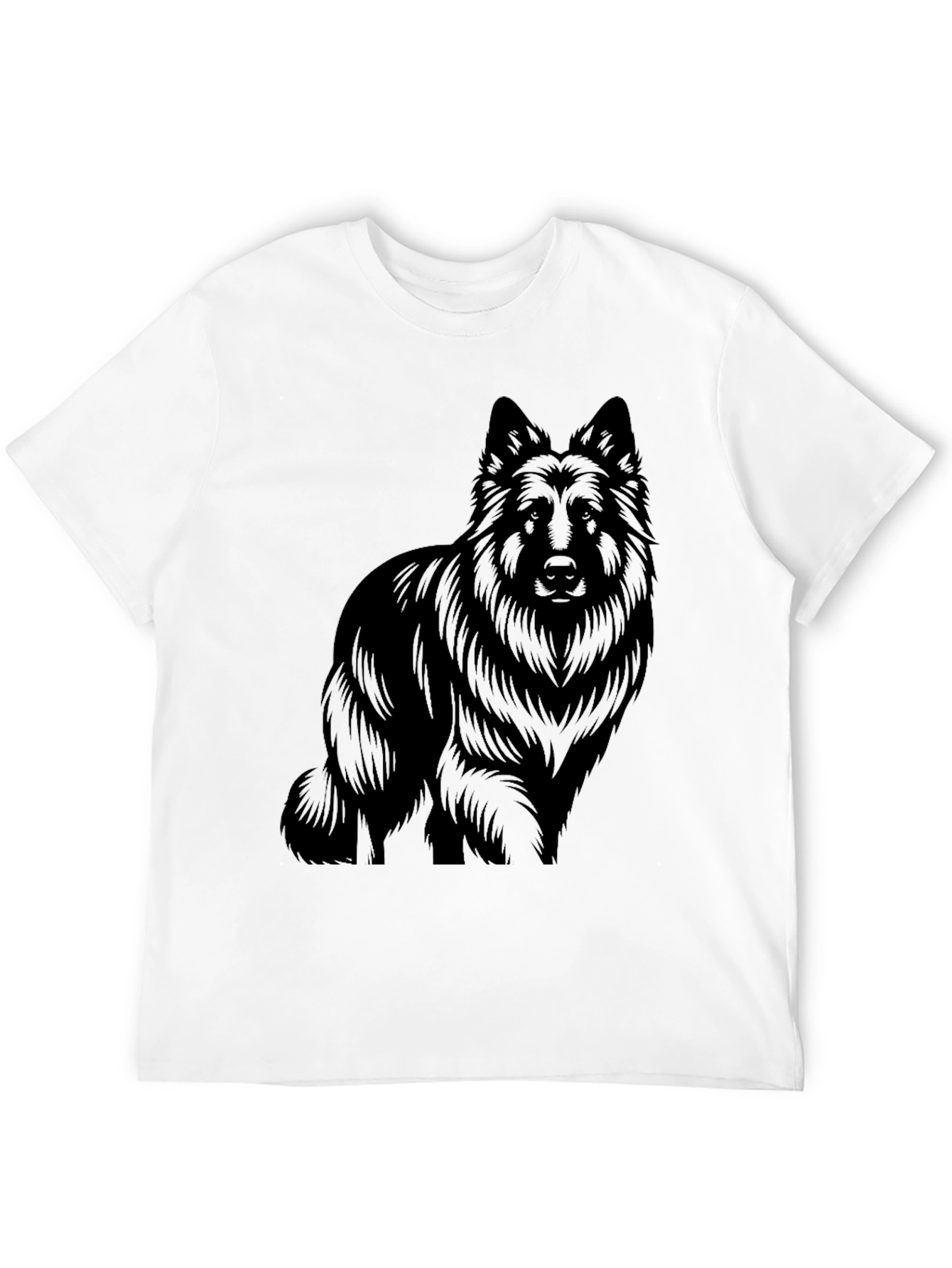 Black Dog Graphic Tee - Stylish Canine Design
