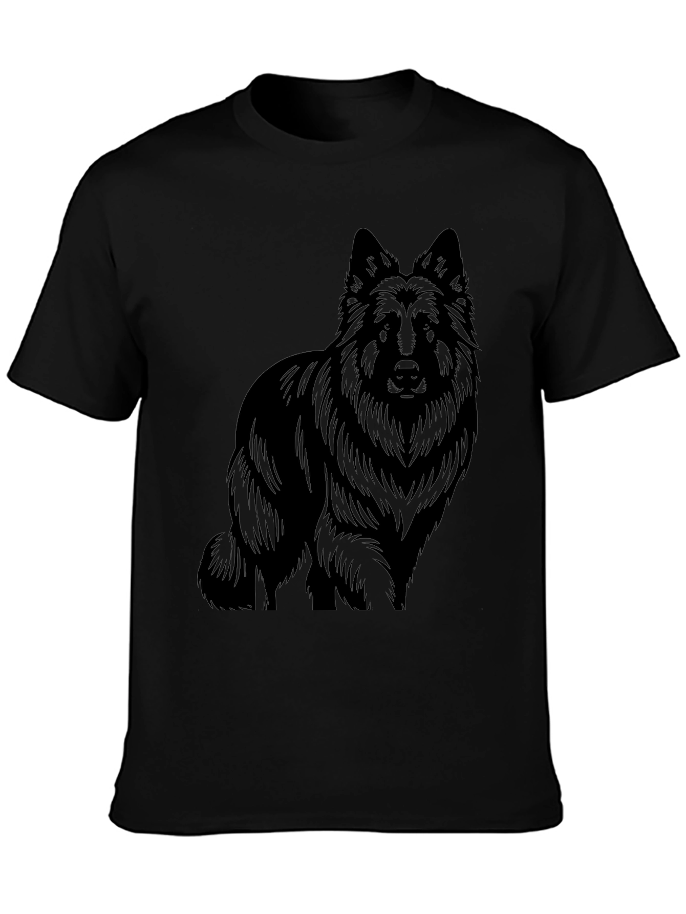 Black Dog Graphic Tee - Stylish Canine Design