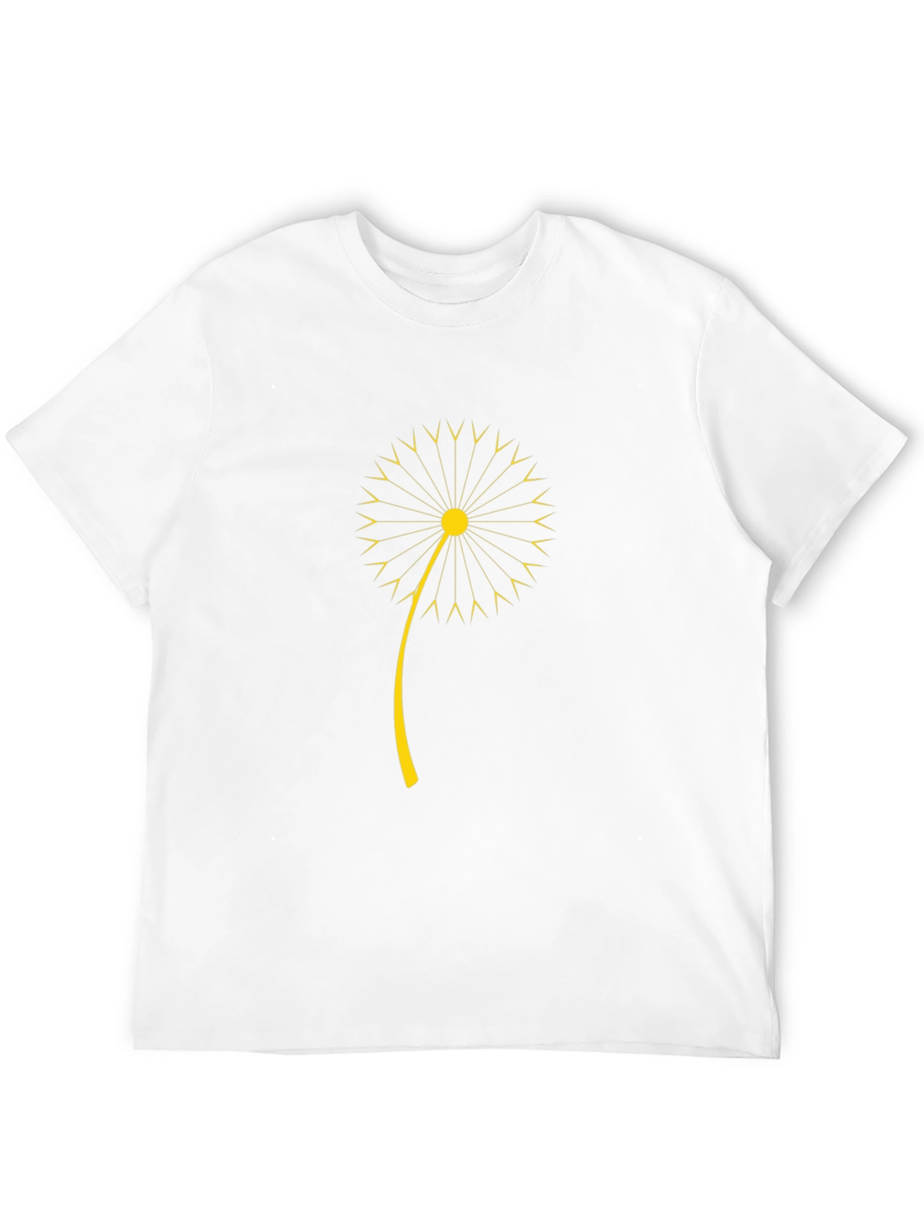 Black T-Shirt with Dandelion Graphic