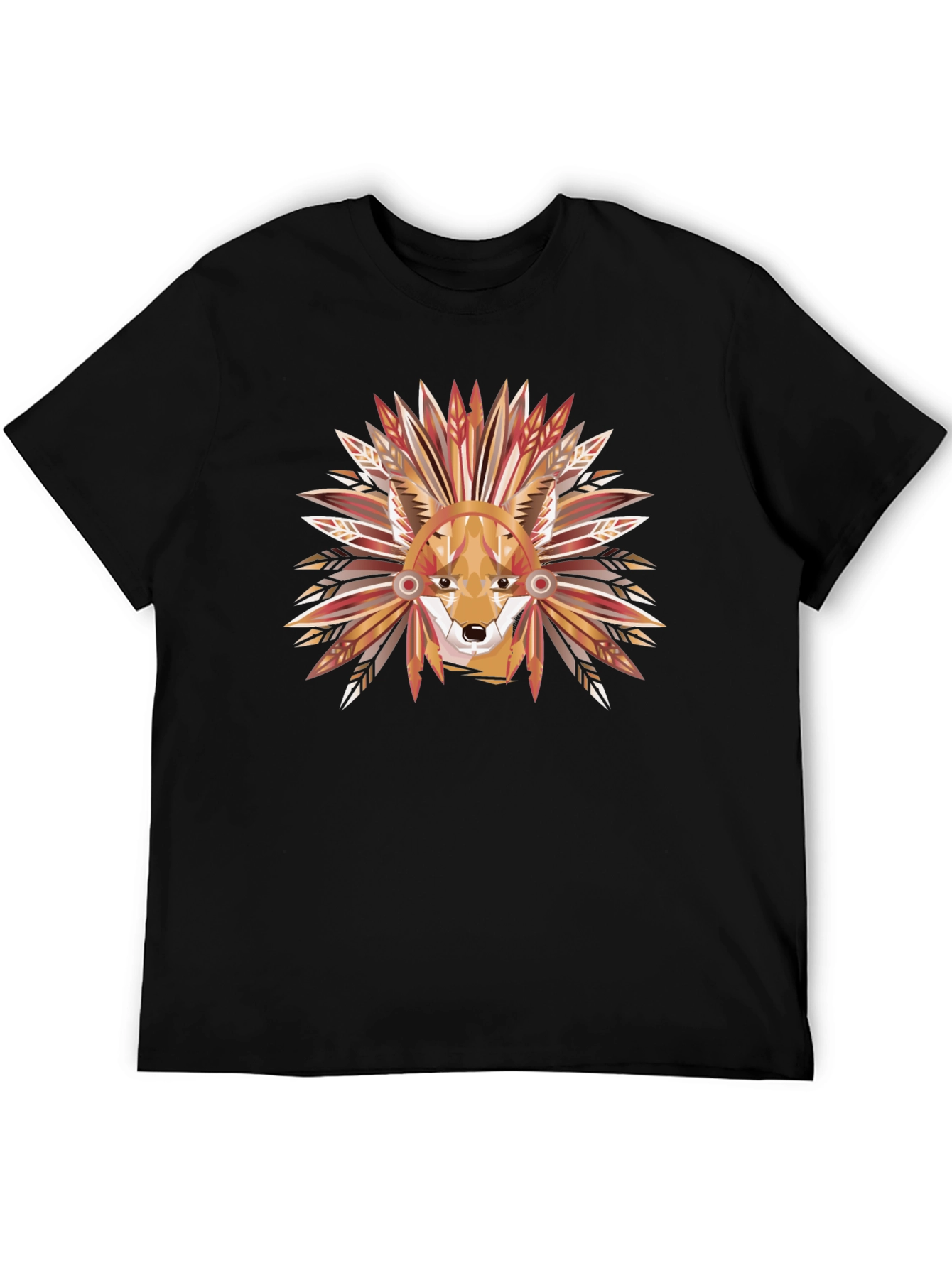 Geometric Fox Headdress Graphic Tee