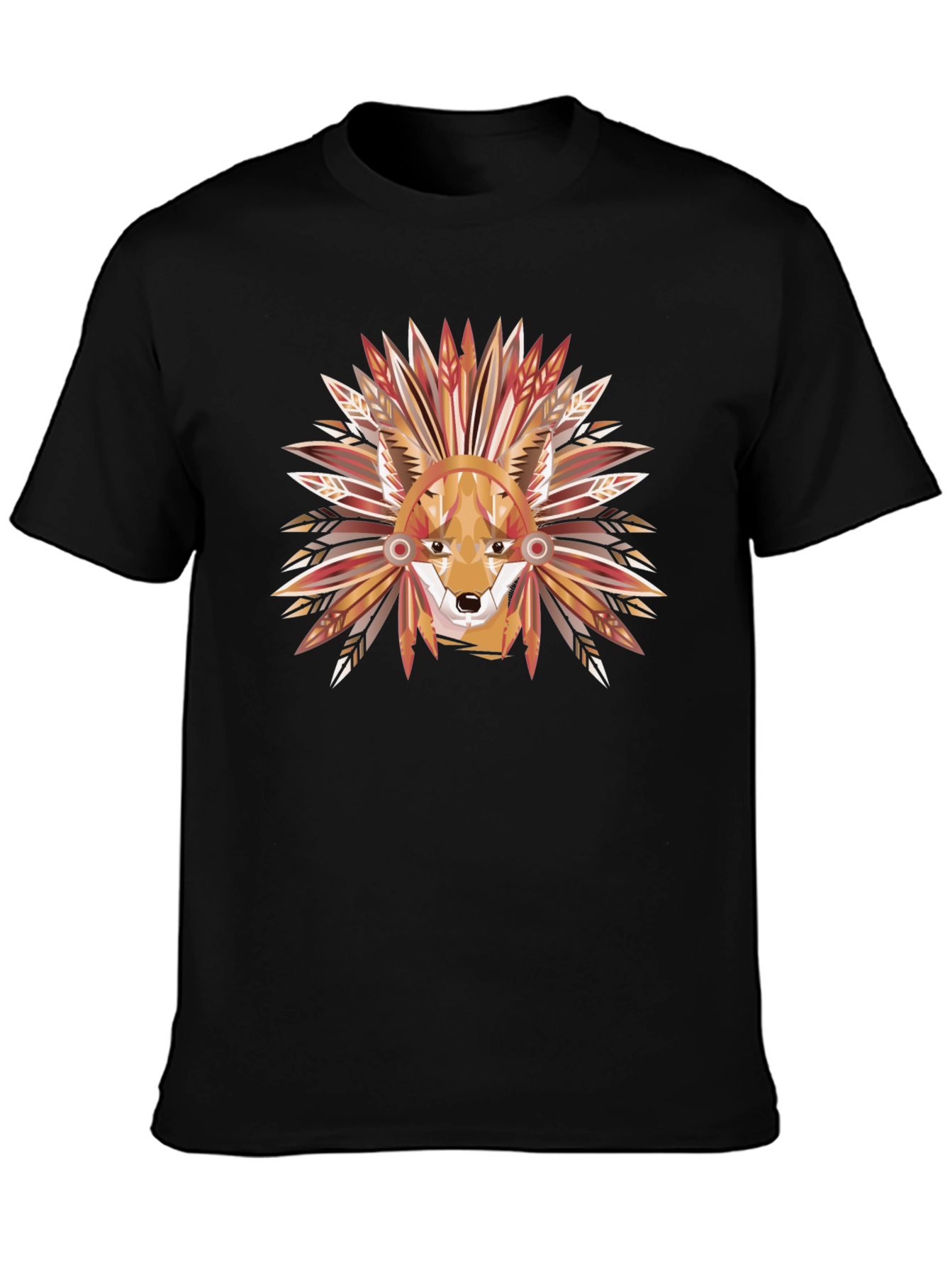 Geometric Fox Headdress Graphic Tee