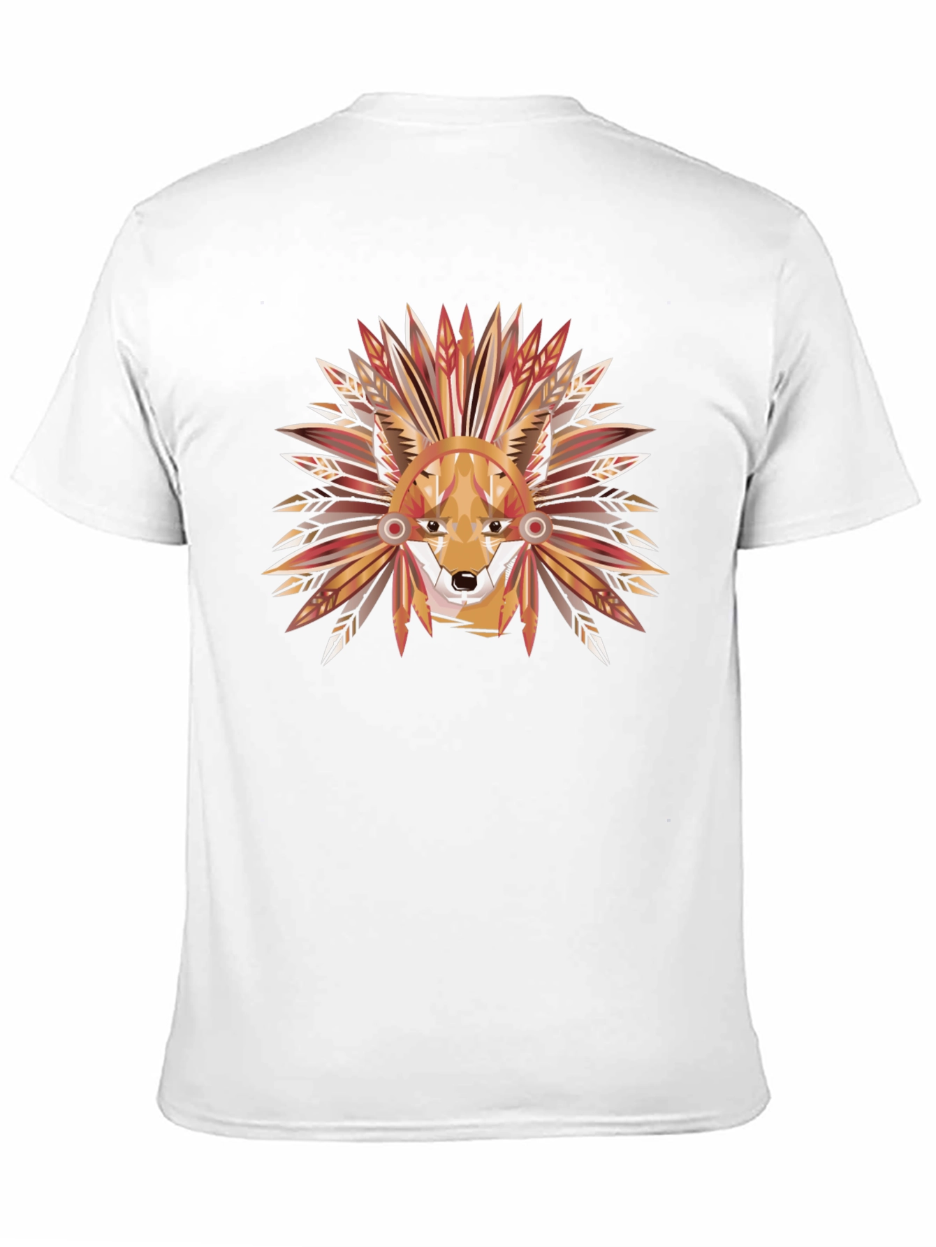 Geometric Fox Headdress Graphic Tee