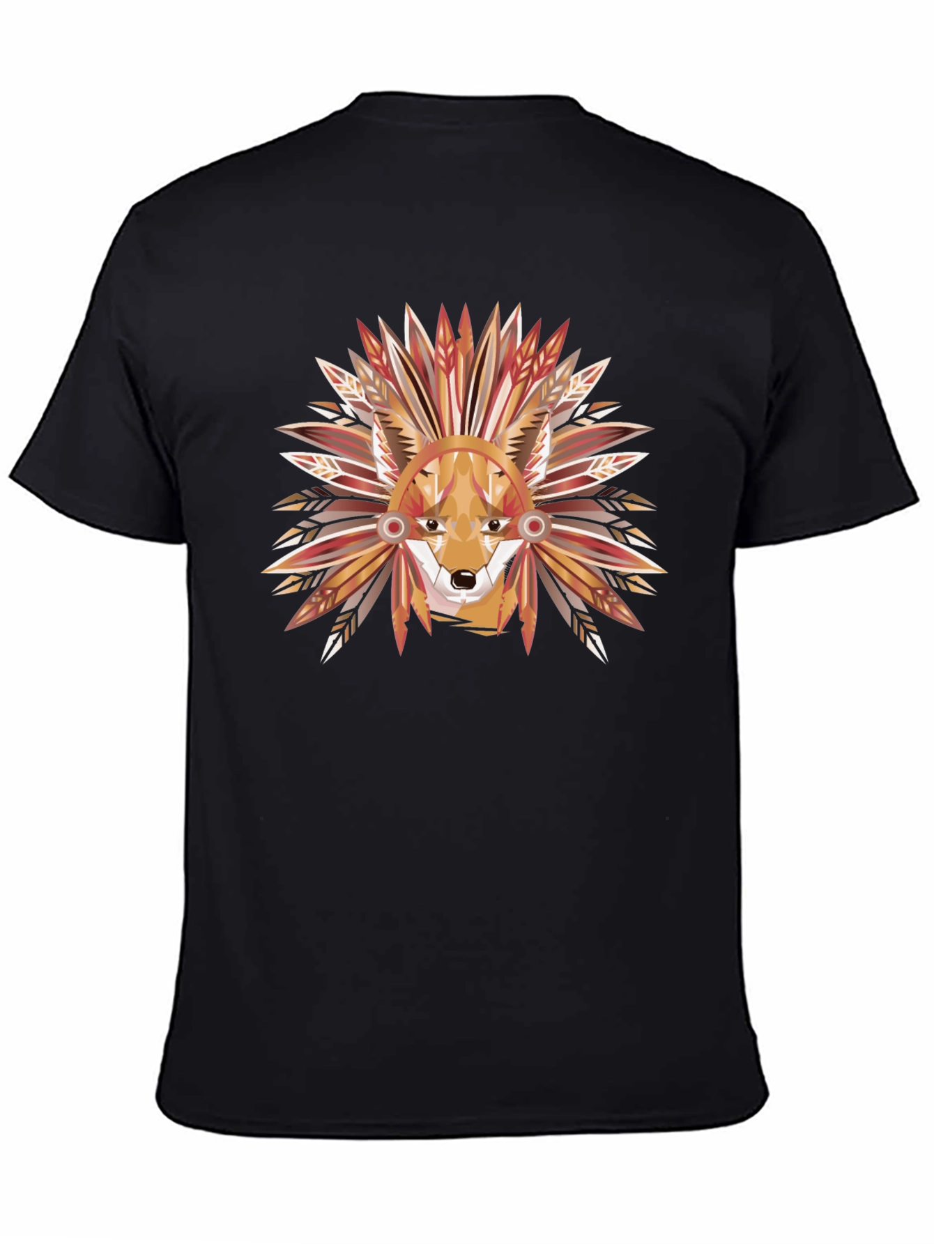 Geometric Fox Headdress Graphic Tee