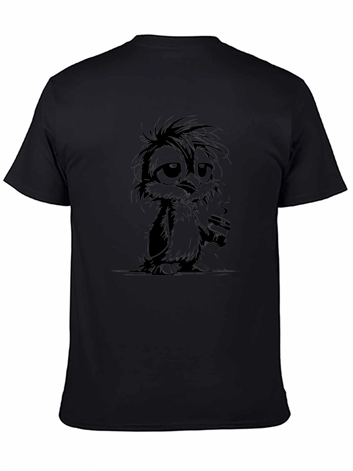 Coffee Owl Graphic T-Shirt - Soft Cotton Blend