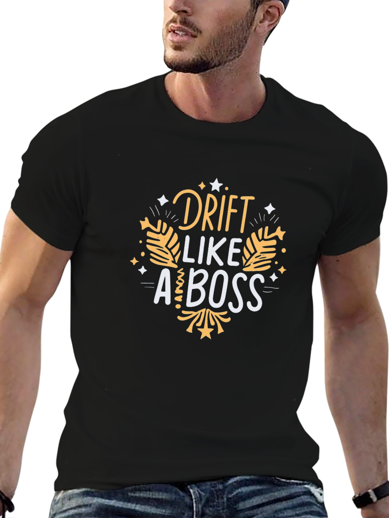 Drift Like a Boss Graphic Tee - Black