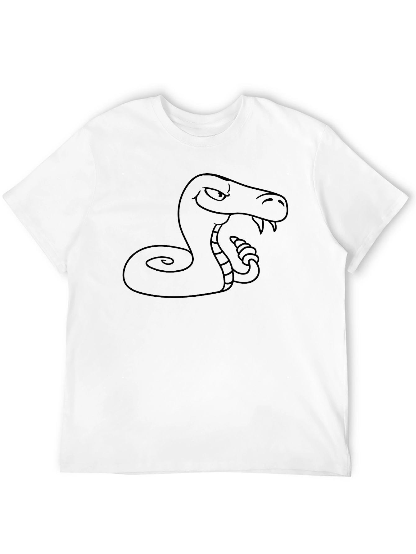 Snake Cartoon Graphic Tee - Black