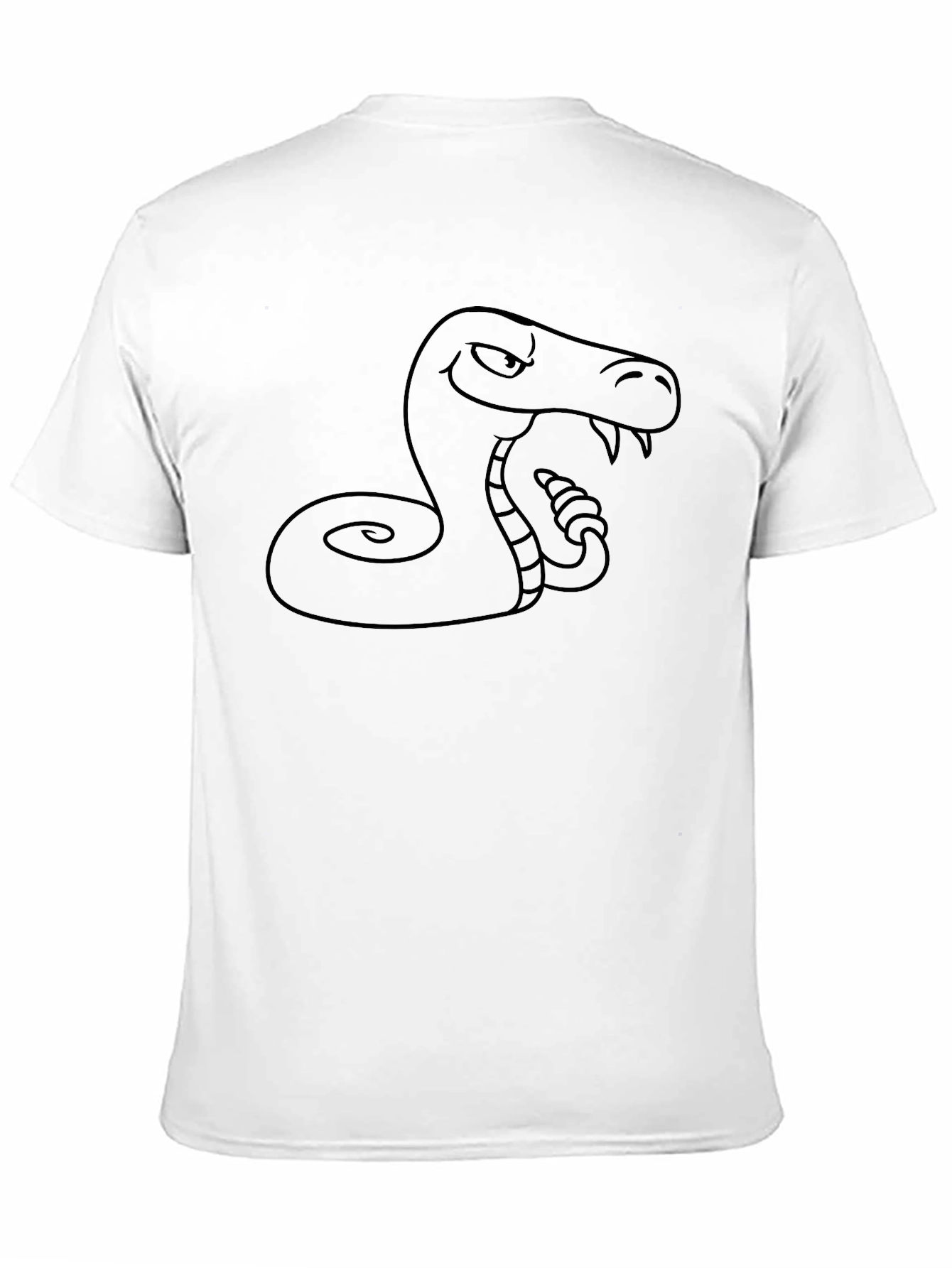 Snake Cartoon Graphic Tee - Black