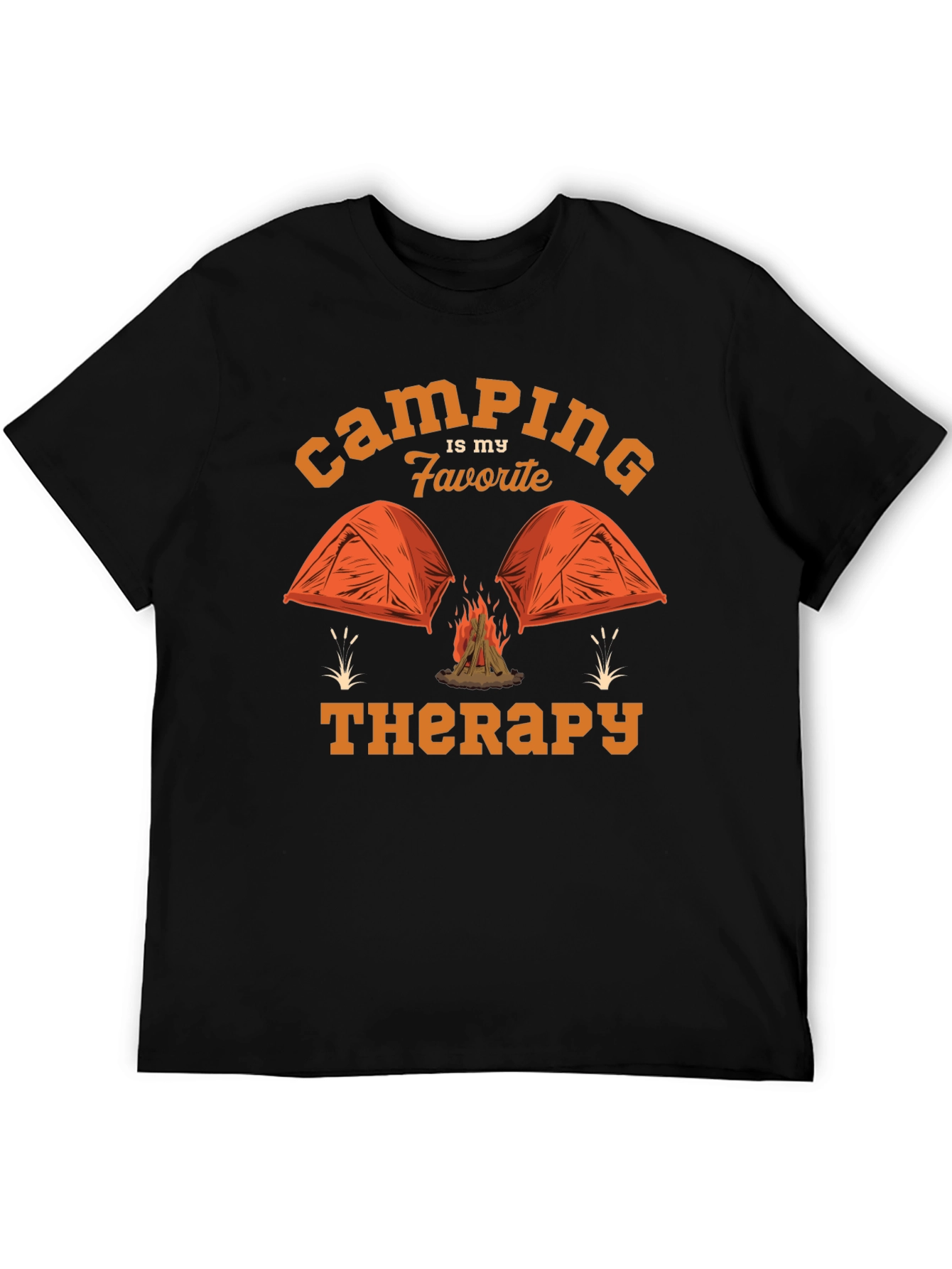 Camping is My Favorite Therapy Graphic T-Shirt