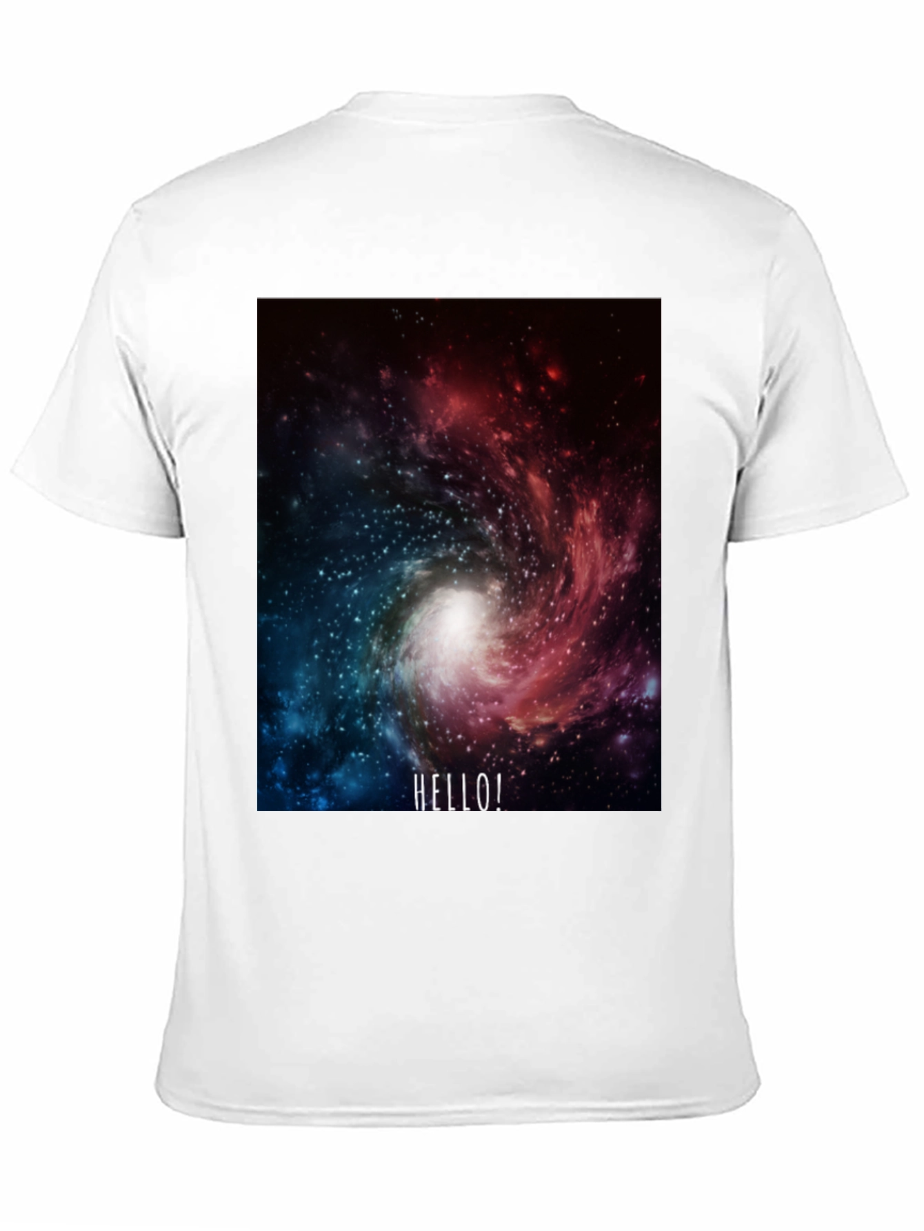 Galaxy Hello! Black Graphic T-Shirt