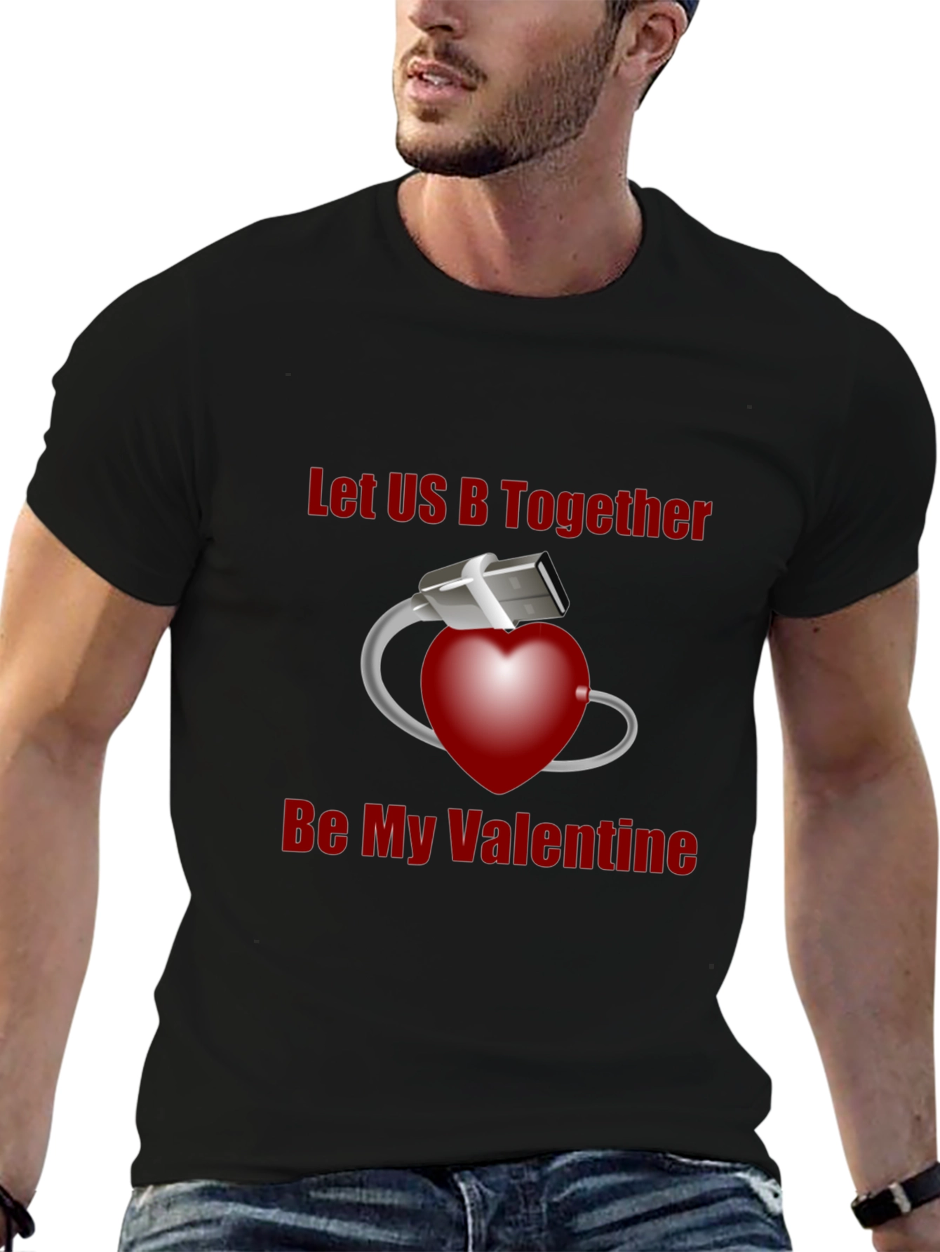 USB Valentines Day T-Shirt: Let US B Together!