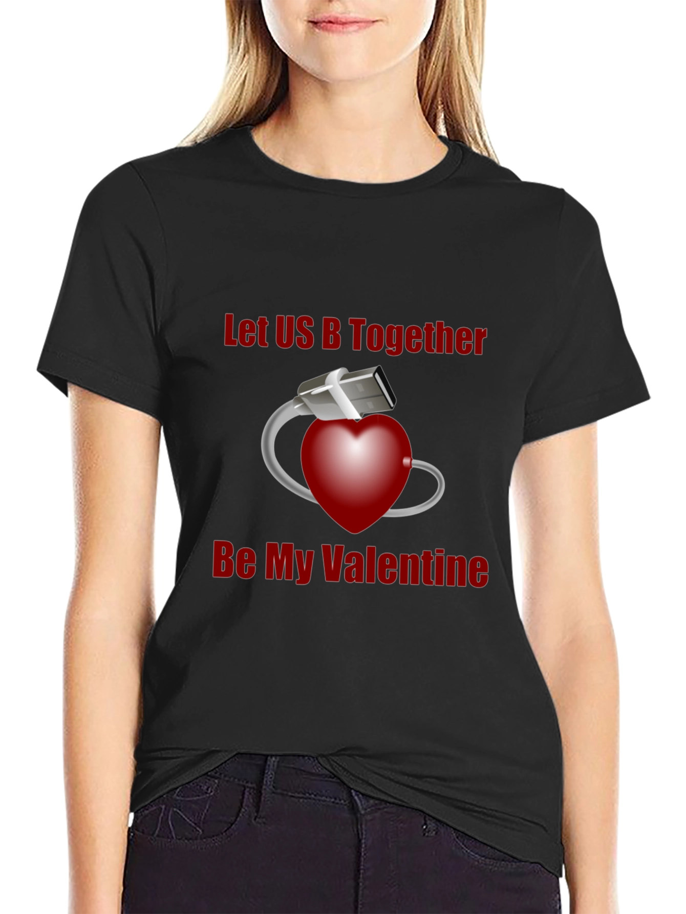 USB Valentines Day T-Shirt: Let US B Together!