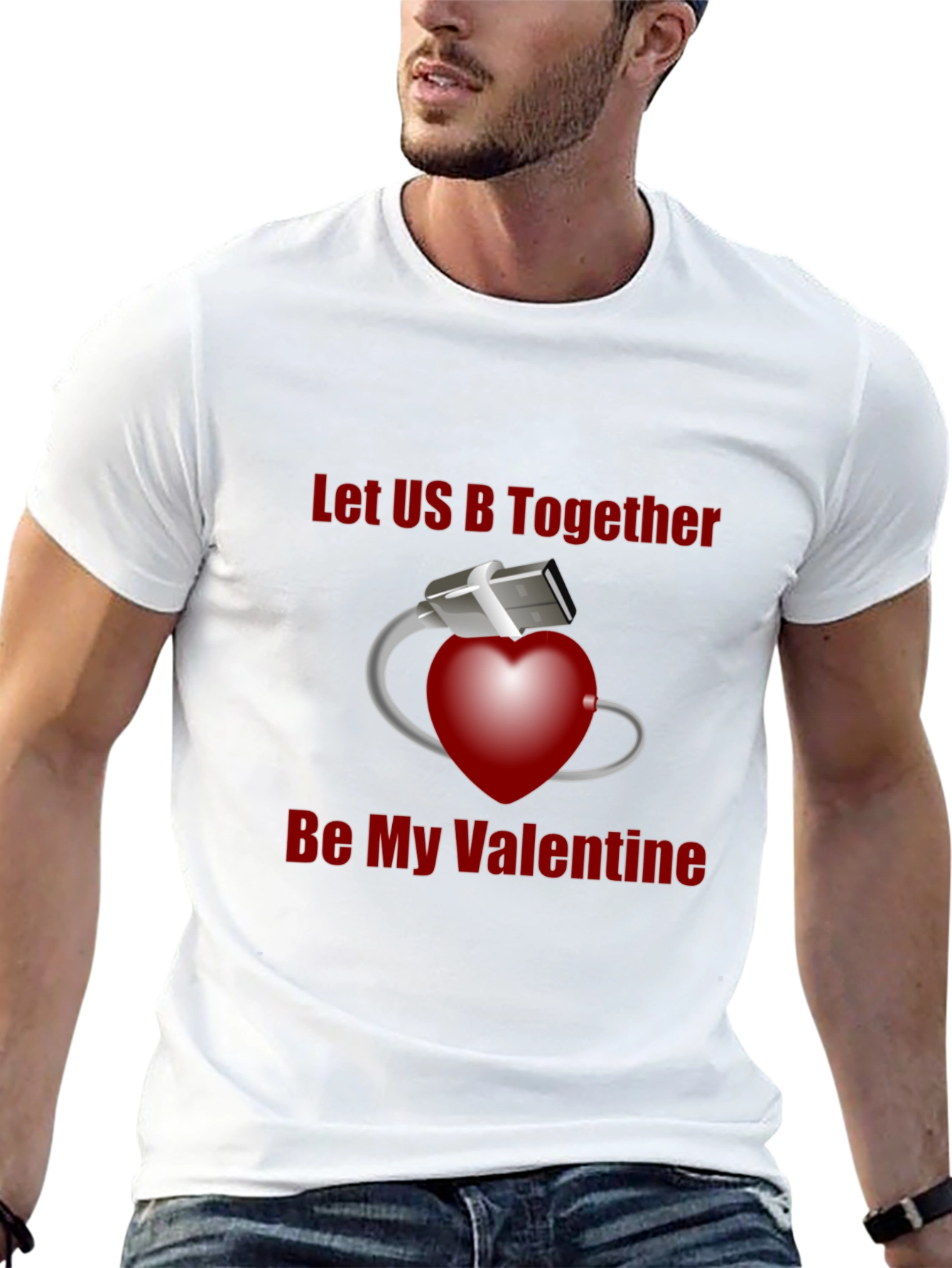 USB Valentines Day T-Shirt: Let US B Together!